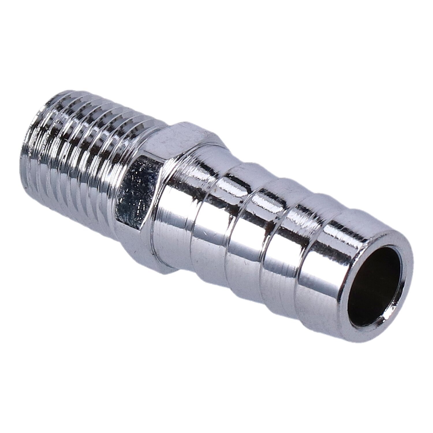 Oil line fitting, straight. 1/4" NPT to 1/2" hose