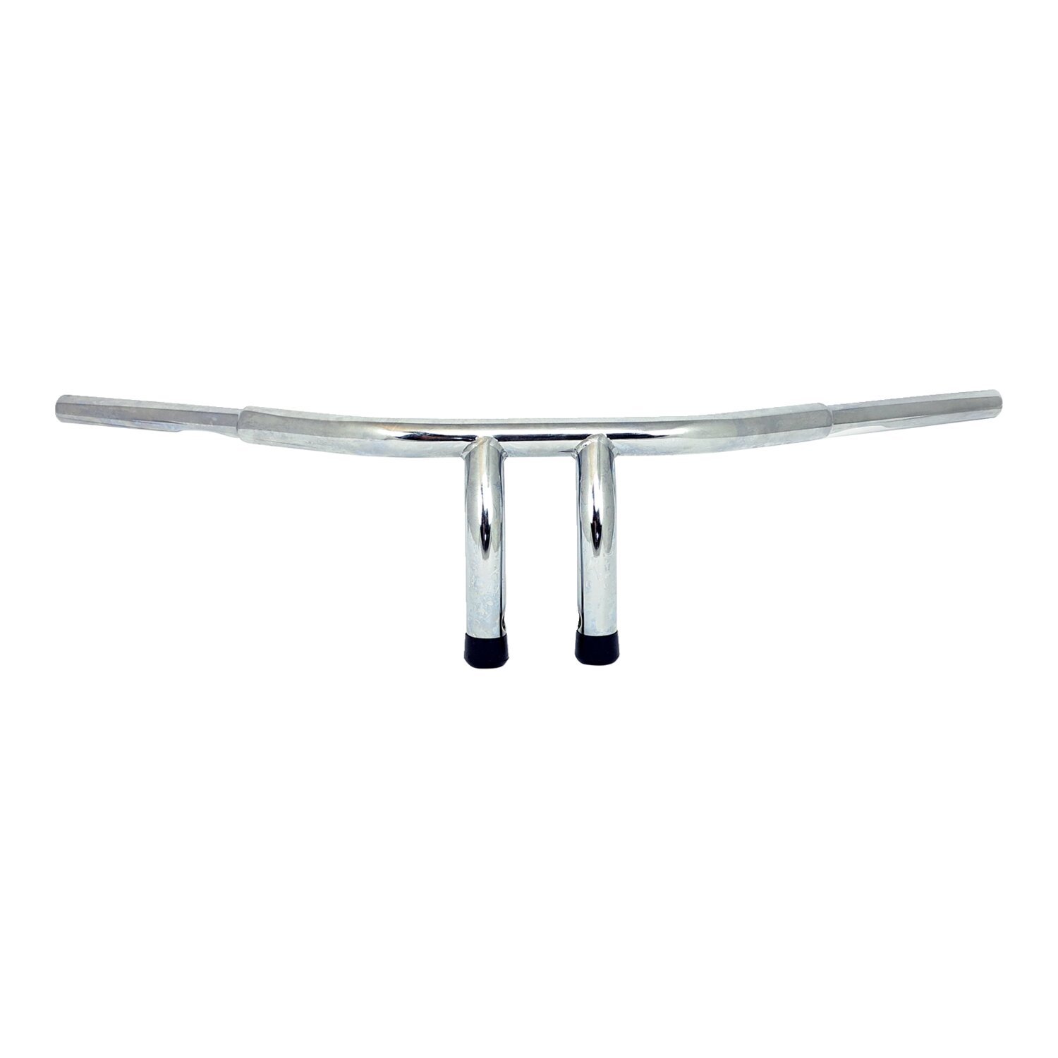 Fat 1-1/4" tiller bar, 6" rise, Silver, Chrome