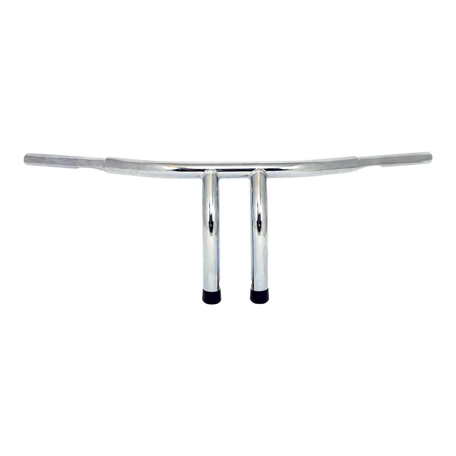 Fat 1-1/4" tiller bar, 10" rise, Silver, Chrome