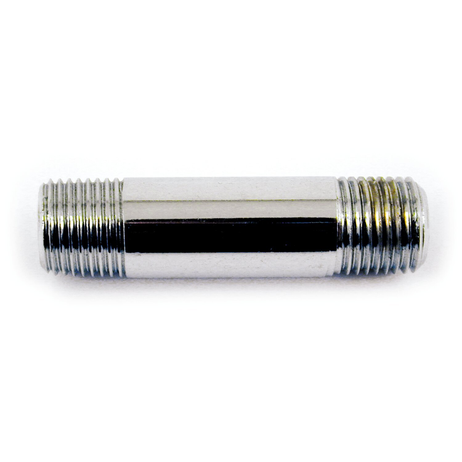 Oil gauge fitting, 1-1/2" extension pipe, 1/8" NPT, Chrome
