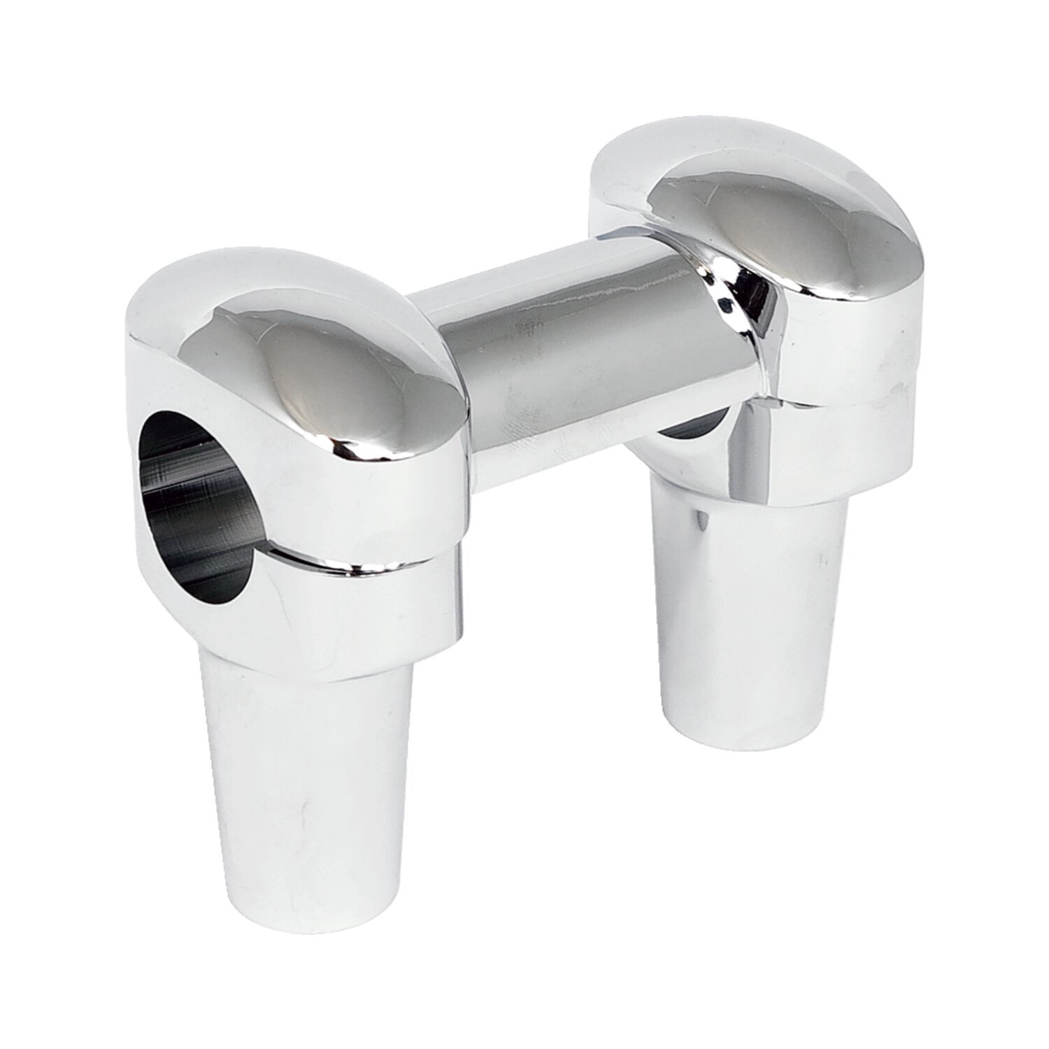 Widow riser set. 3" rise, Silver, Chrome