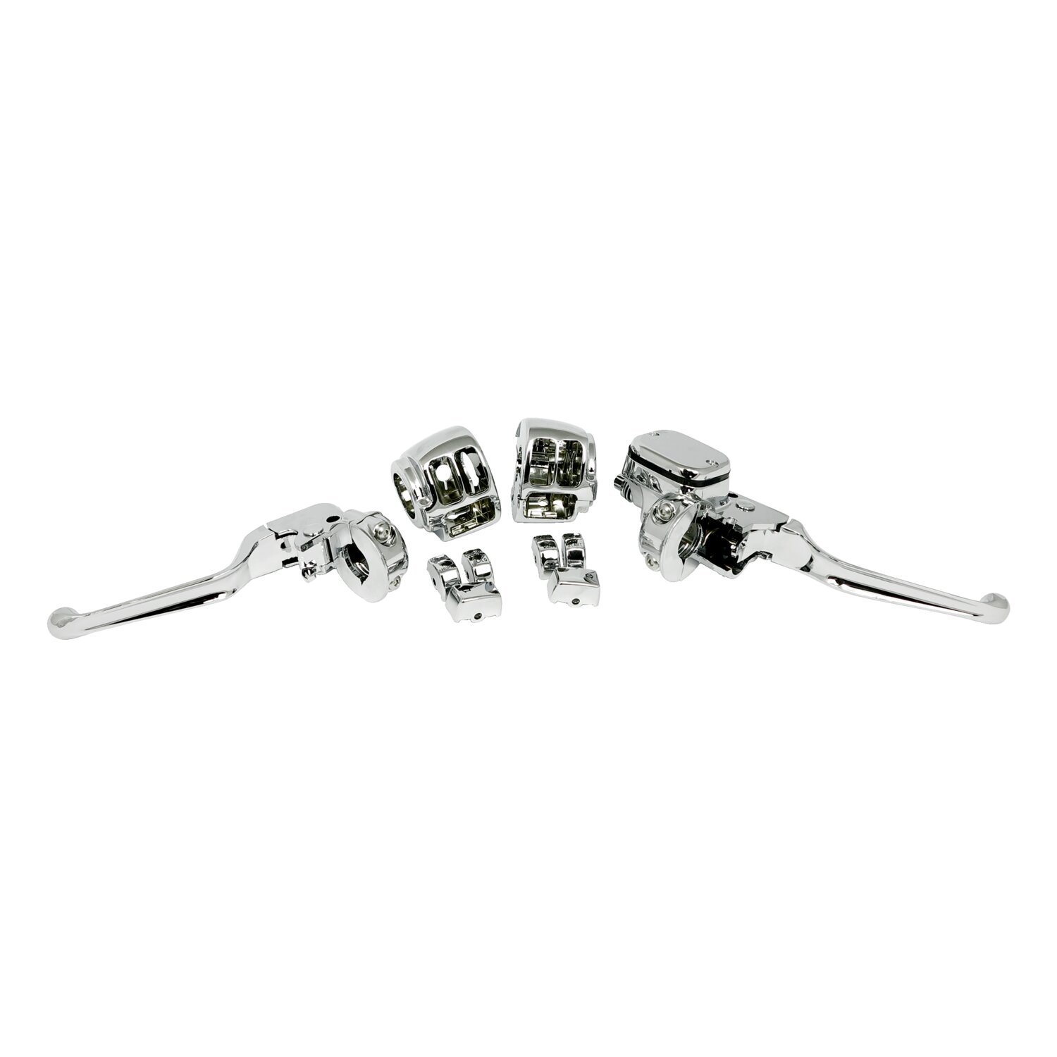 Handlebar control kit chrome 9/16" bore
