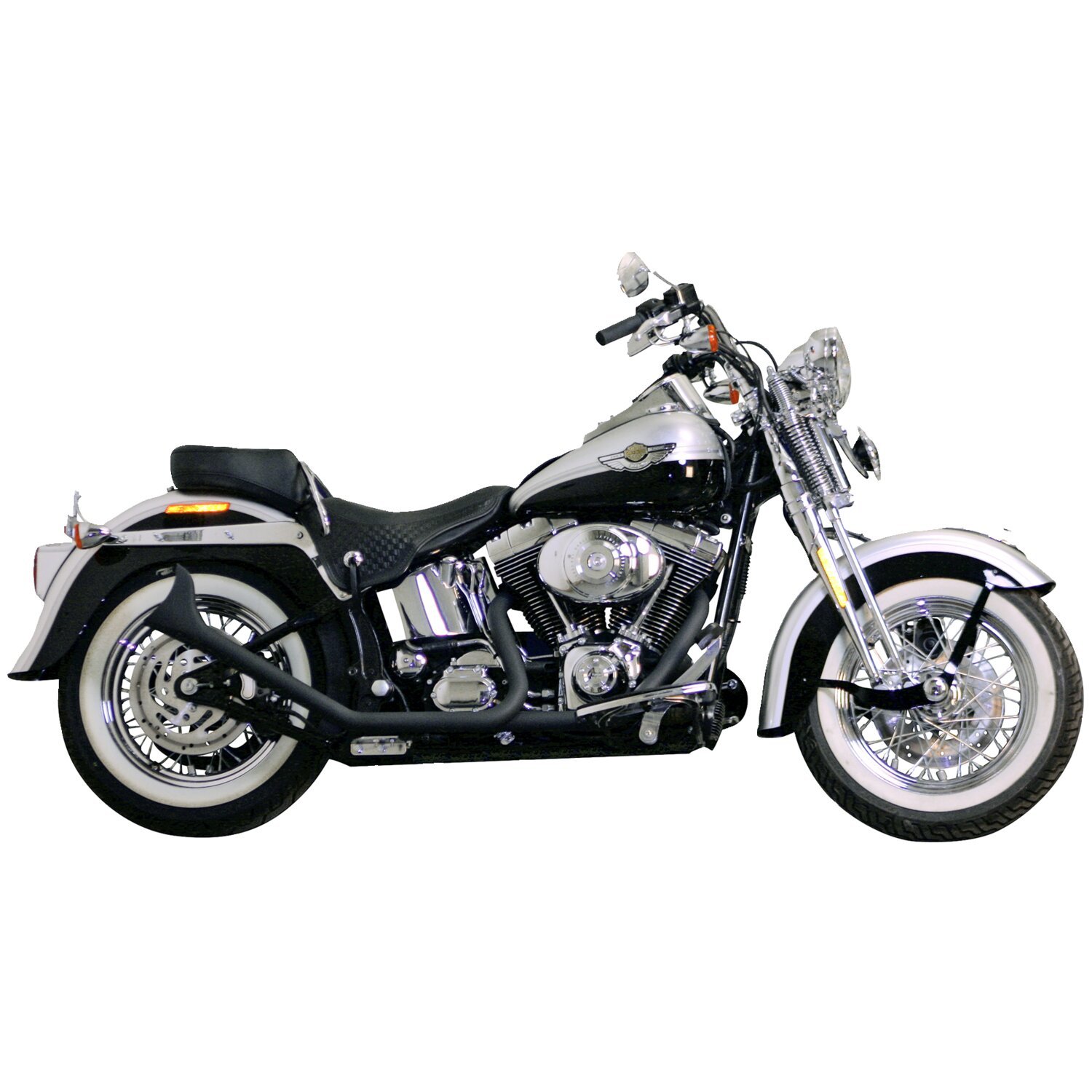 Paughco, Side by side Upswept Fishtails exhaust, Black