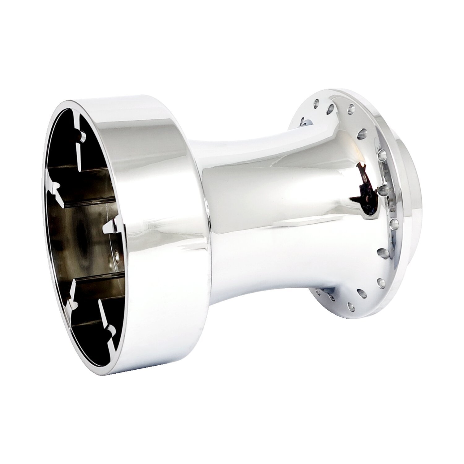 Rear wheel hub. Chrome. ABS