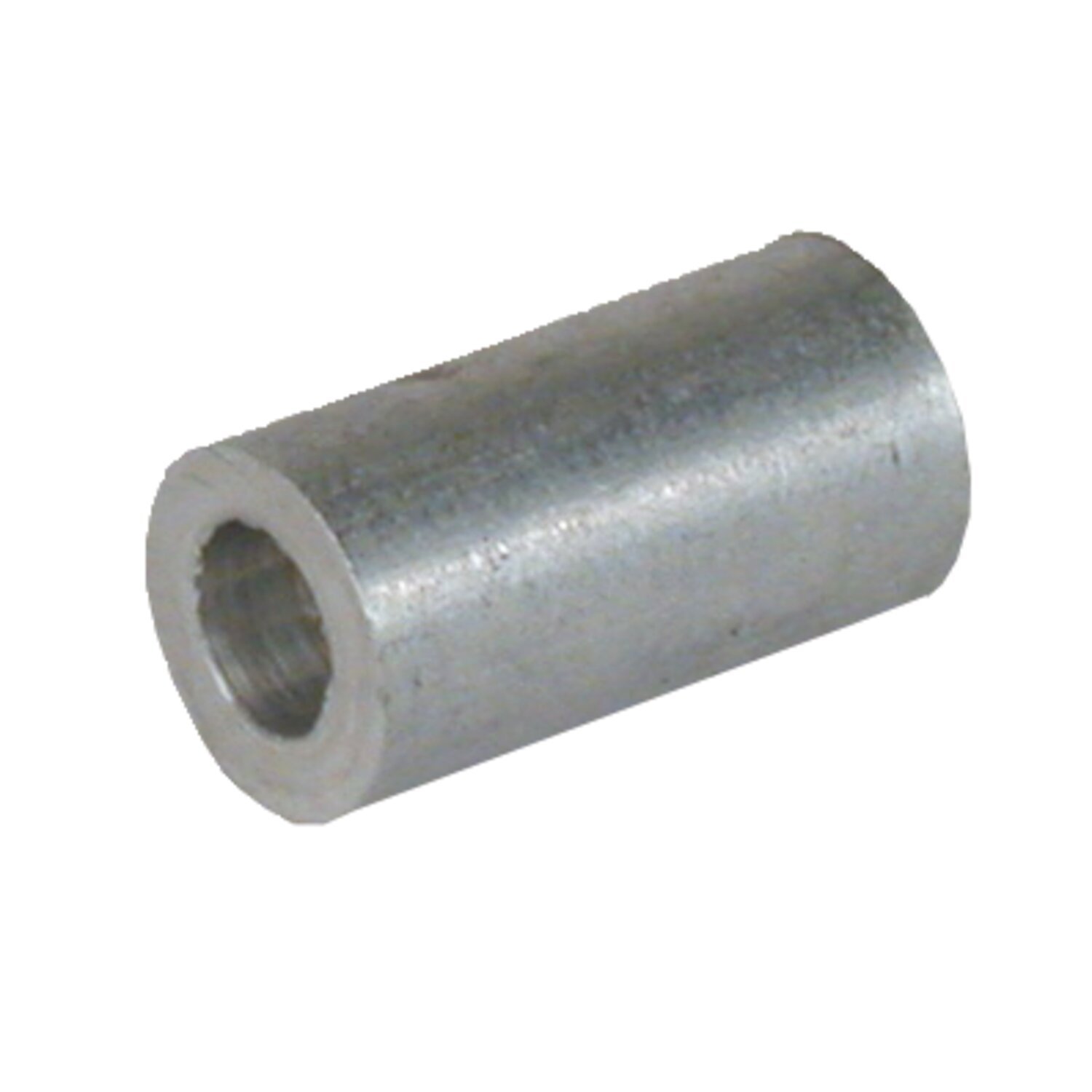Barnett, outer cable end cap. Zinc plated, Silver, Polished
