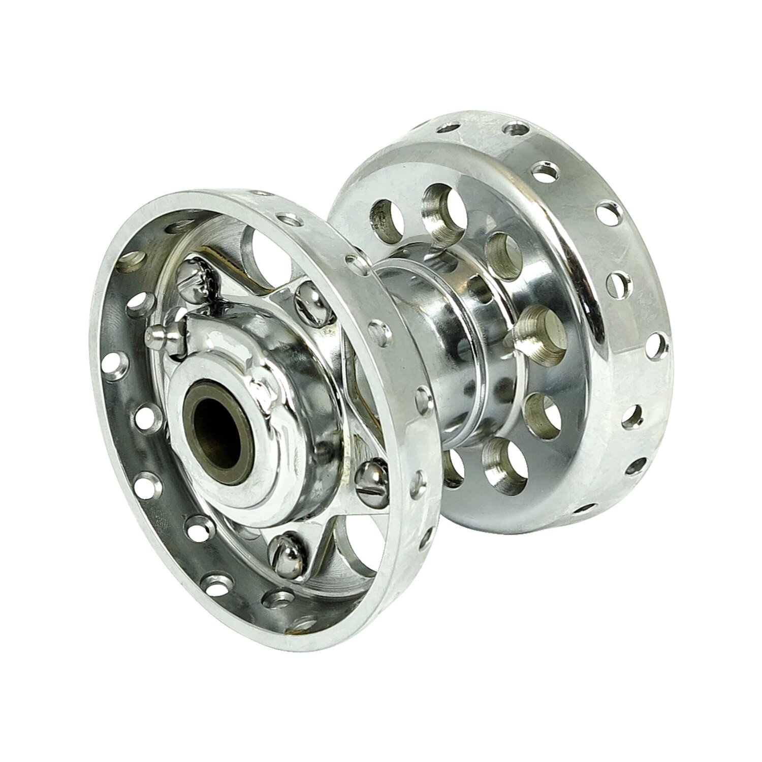 Custom Star hub, for OEM axle. Chrome with