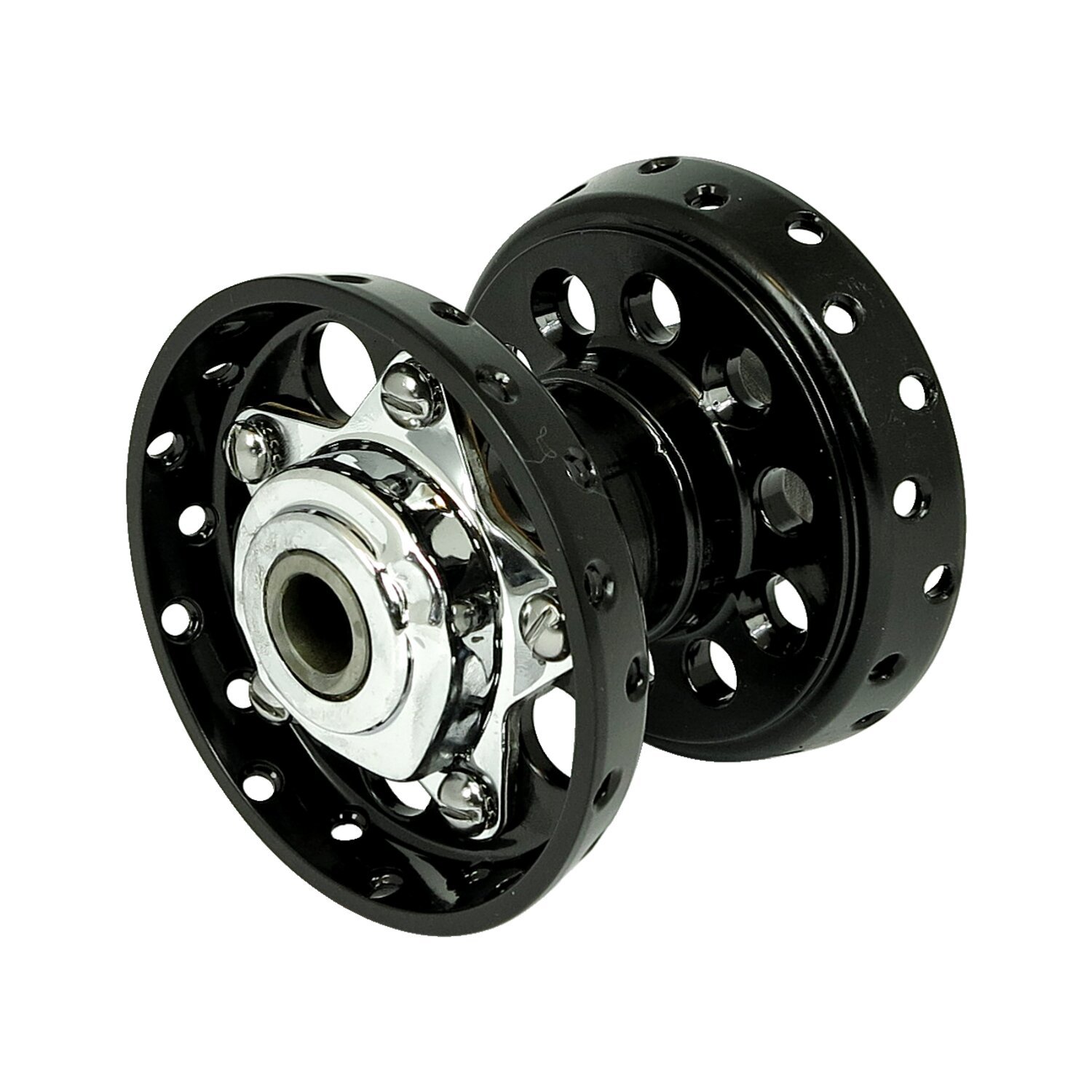 Reproduction Star hub, for OEM axle. Black with
