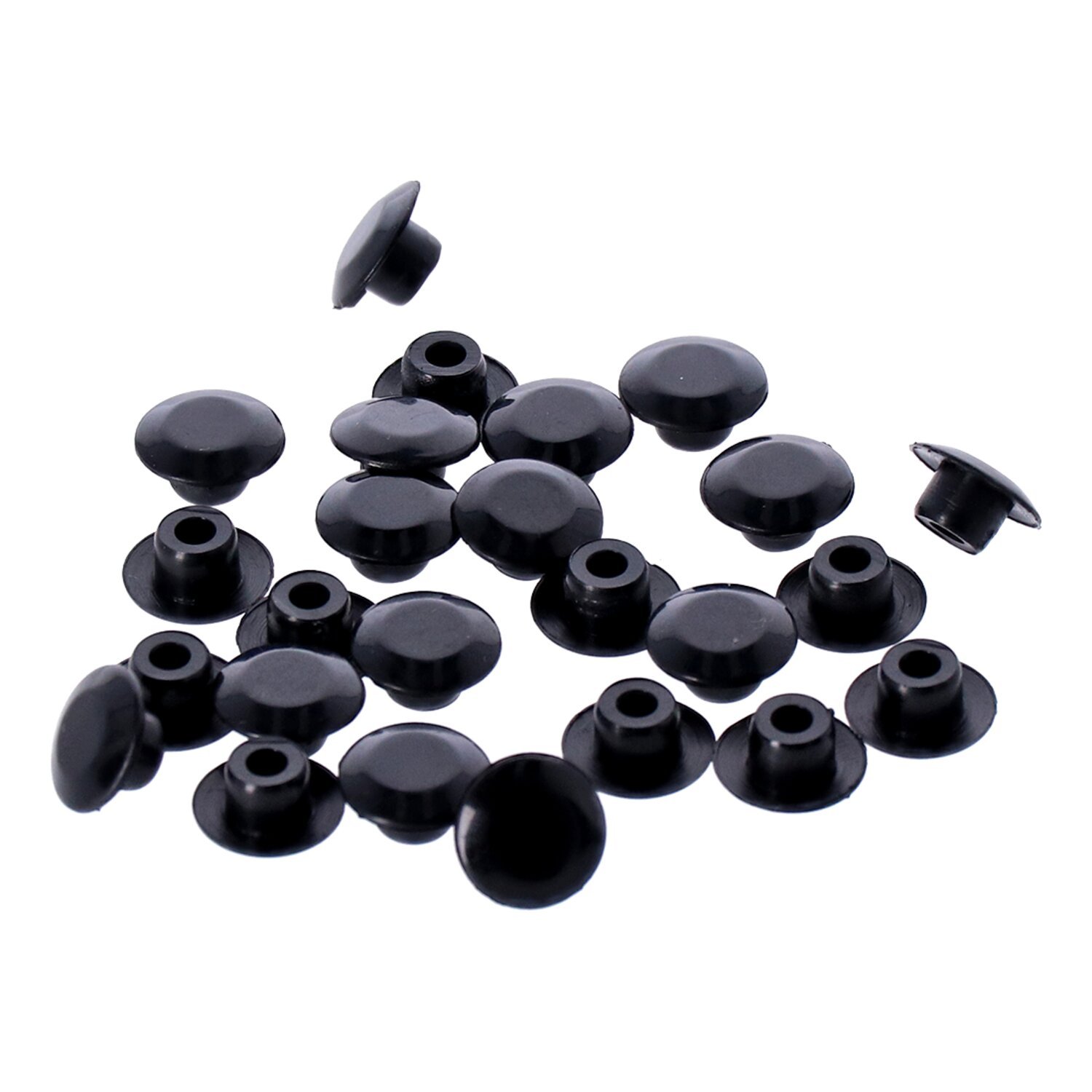 Push-in mushroom allen head plugs 3/8, Black