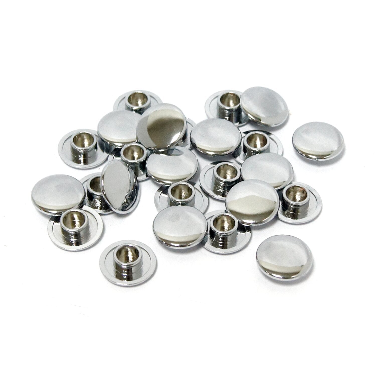 Push-in mushroom allen head plugs M10, Silver, Chrome