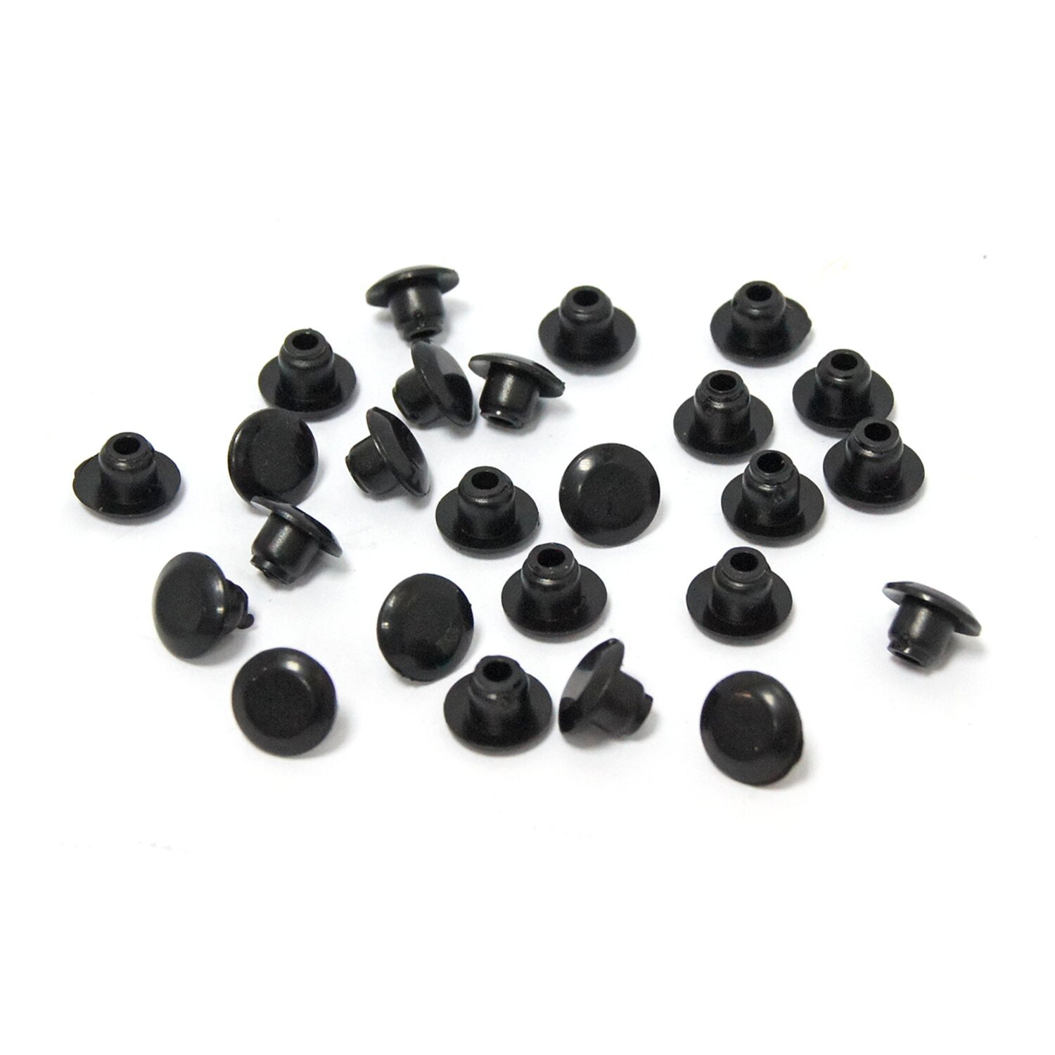Push-in mushroom allen head plugs 1/4, Black