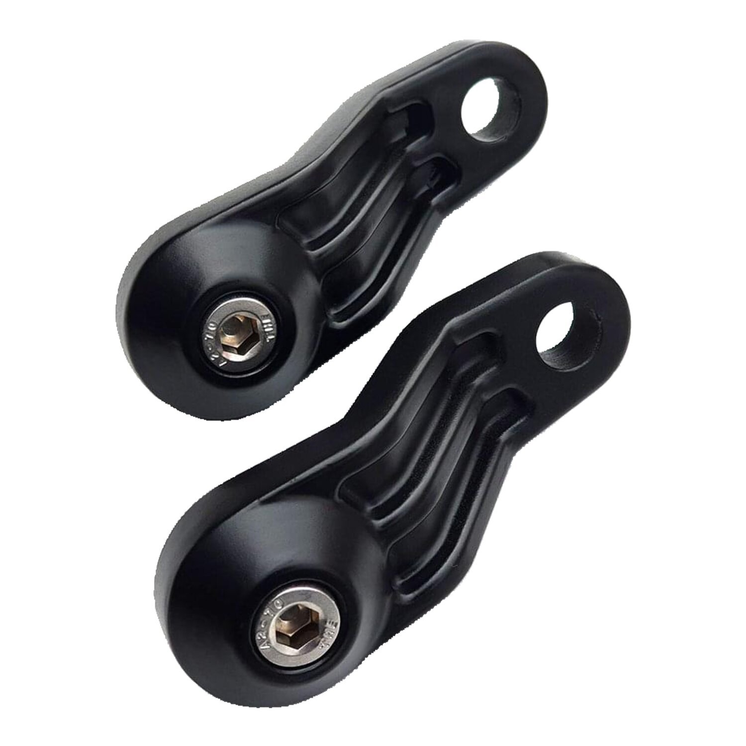 Motone, ribbed Triline turn signal brackets, Black