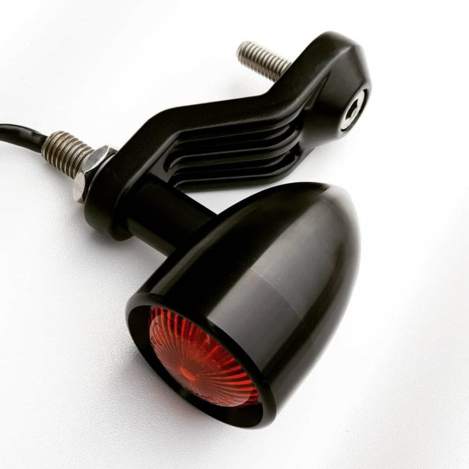 Motone, ribbed Triline turn signal brackets, Black