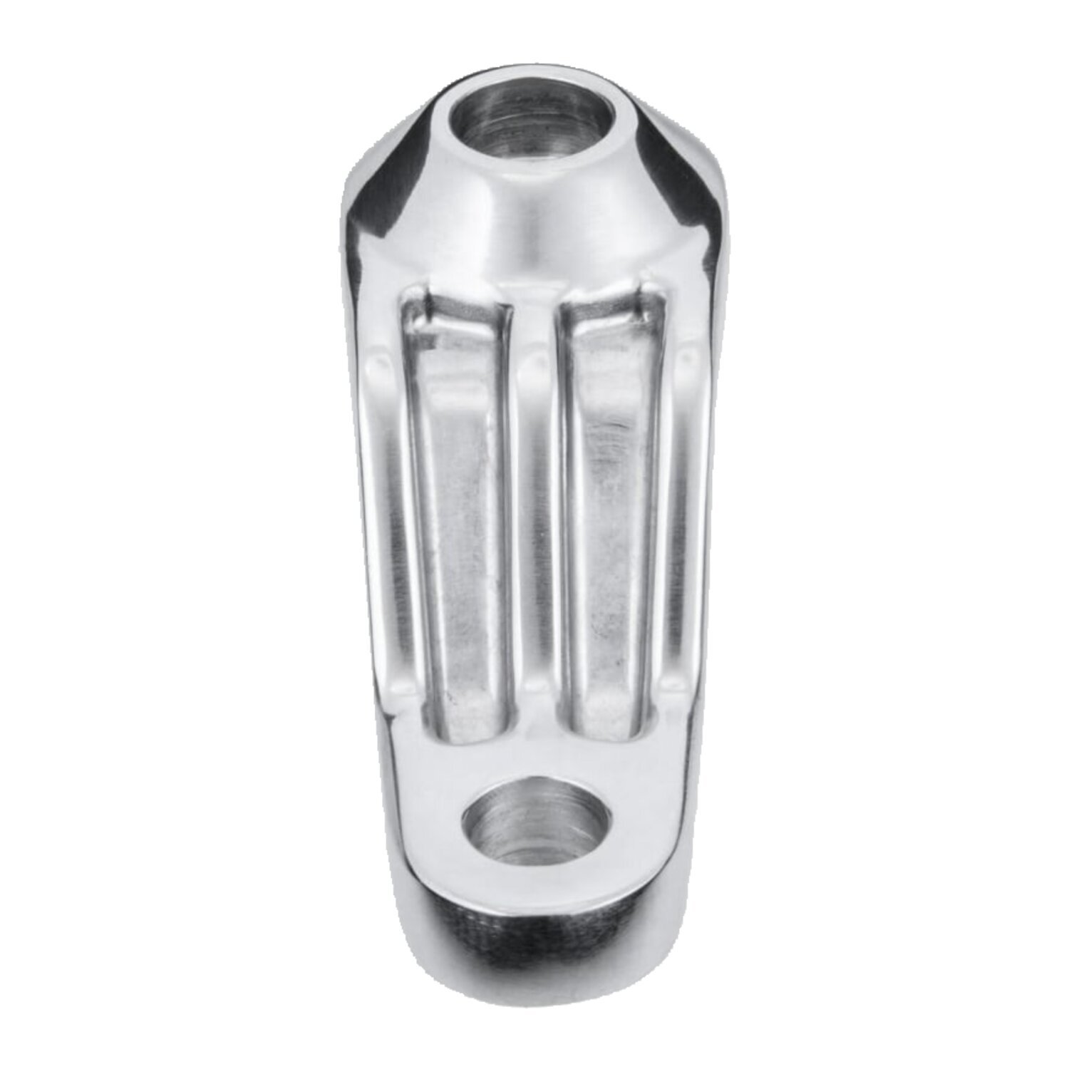 Motone, ribbed Triline turn signal brackets, Polished