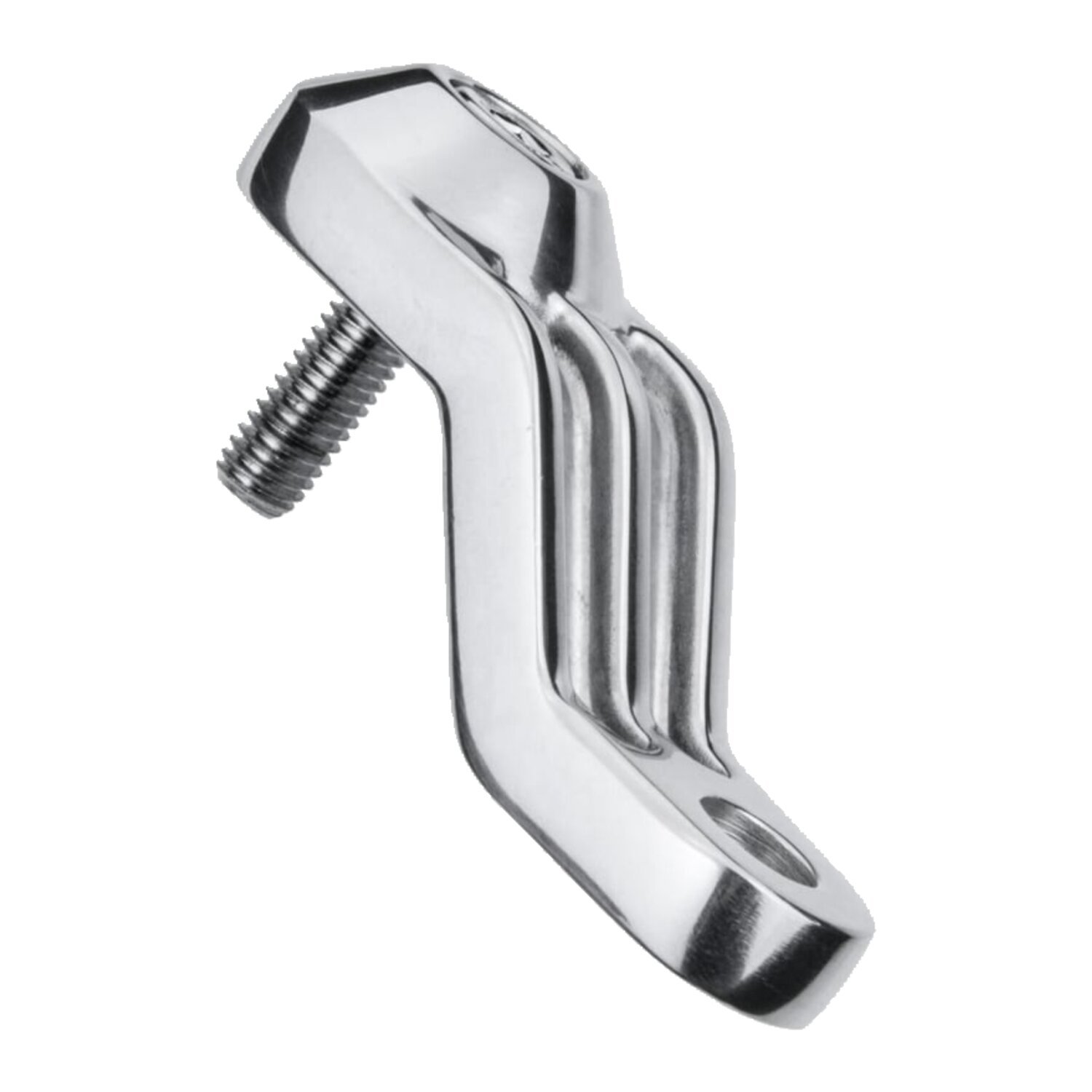 Motone, ribbed Triline turn signal brackets, Polished