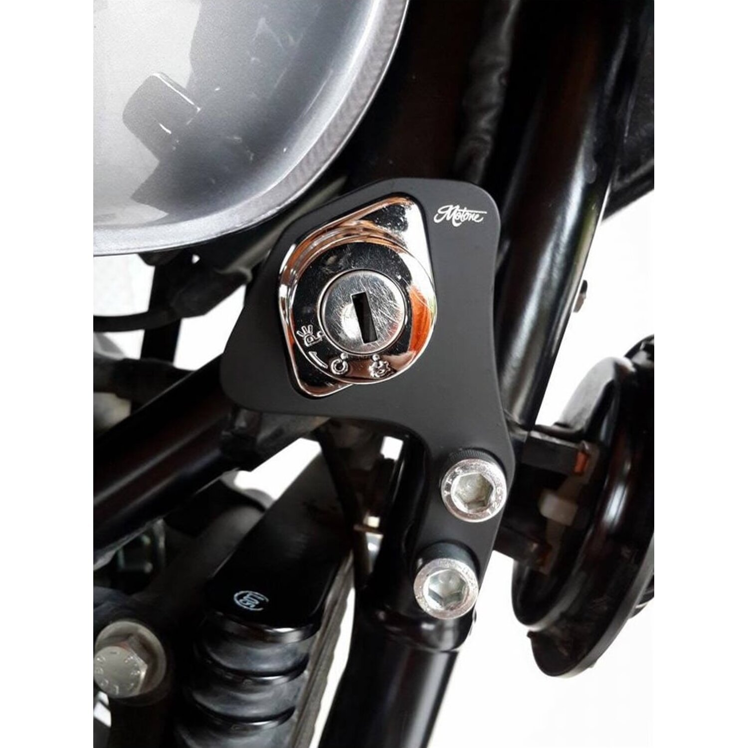 Motone ignition relocation bracket, RHS, Black