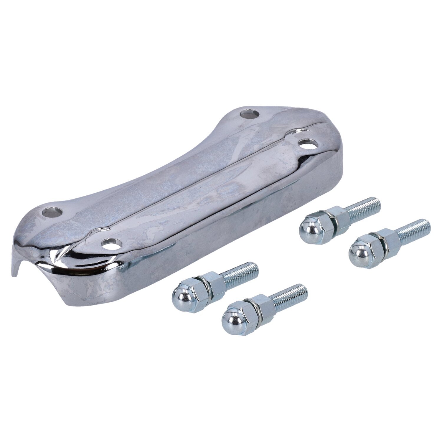 Riser top clamp, Panhead, Silver, Chrome