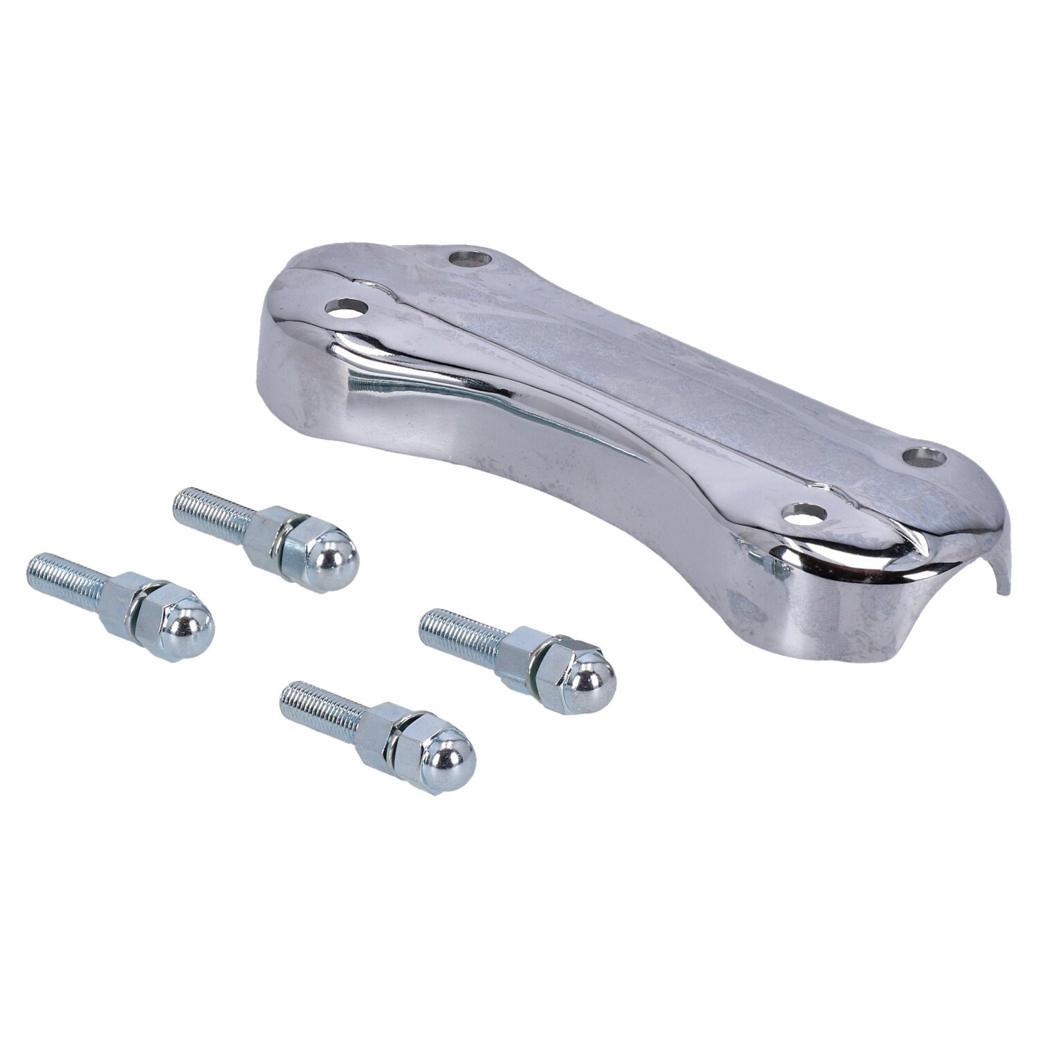 Riser top clamp, Panhead, Silver, Chrome