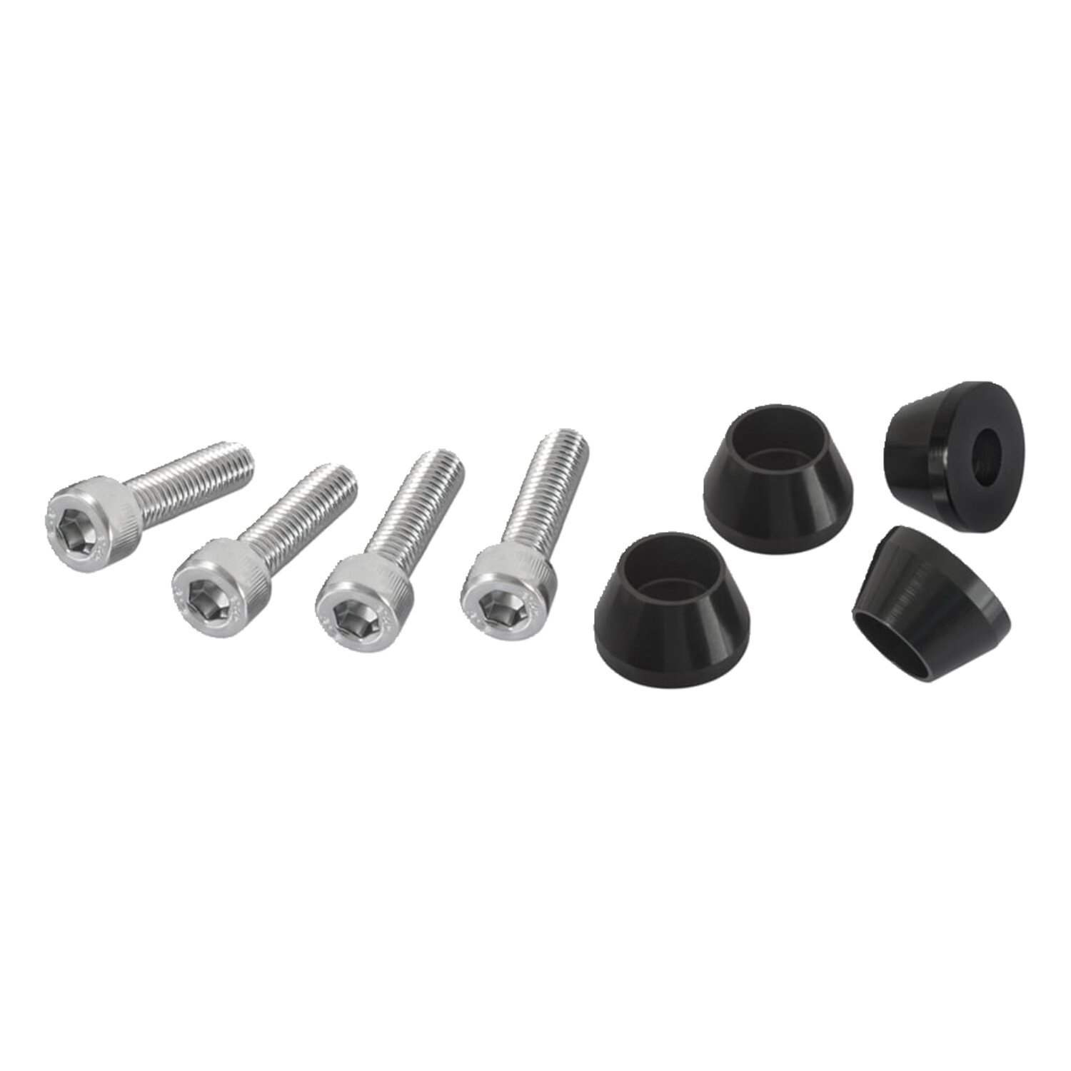 Motone, shock absorber dress up kit, Black, Polished