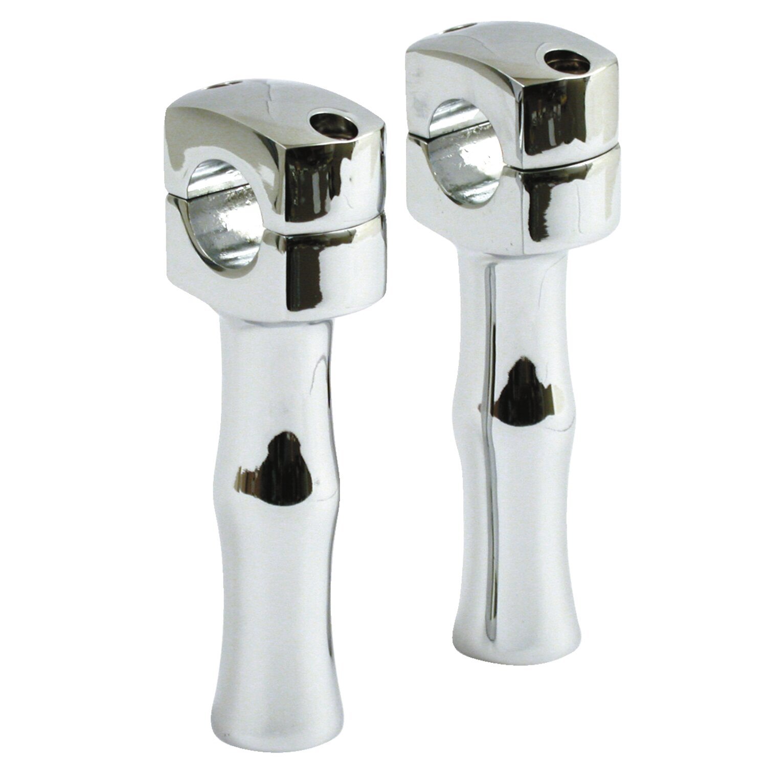 5" domed risers, Silver, Chrome