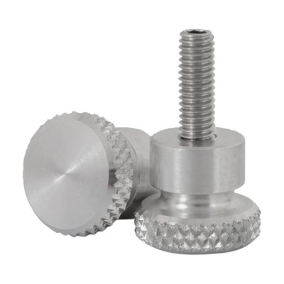 Polished finish. Used to quickly remove your side panels and gain access without tools. Bolts come with stainless steel M6x16 threads with machined 6061 T6 billet aluminum knobs.