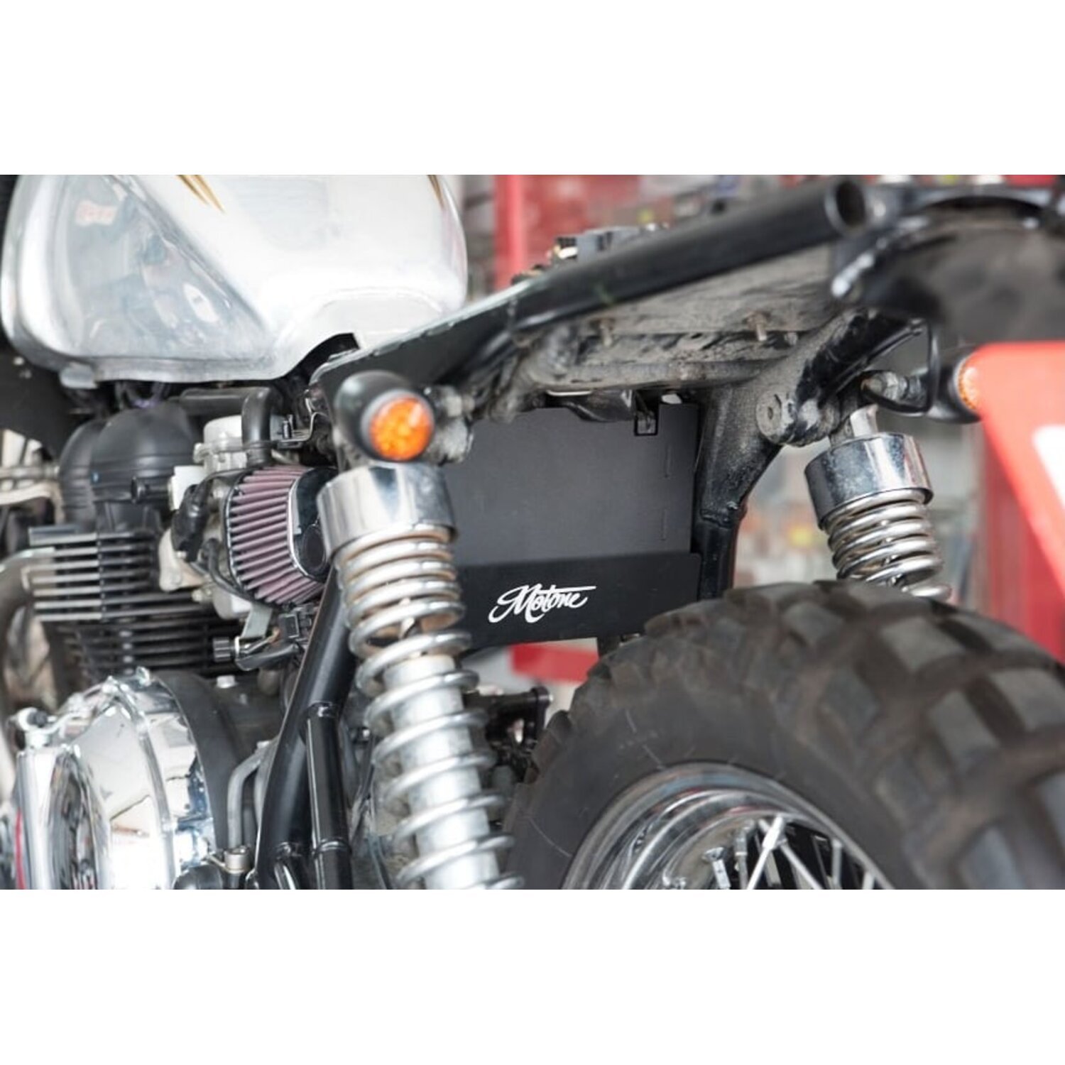 Motone, airbox eliminator kit, battery box, Black, Wrinkle