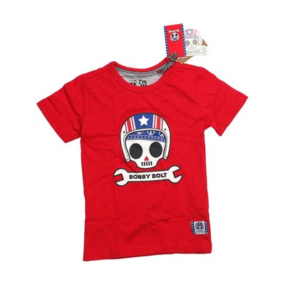 Bobby Bolt, born to be bold! Adventurous, streetwise, rebel, brave, naughty. For the next generation bikers we have the USA t-shirt made from soft 100% organic cotton jersey fabric for ultimate daily comfort. Be bold be brave!