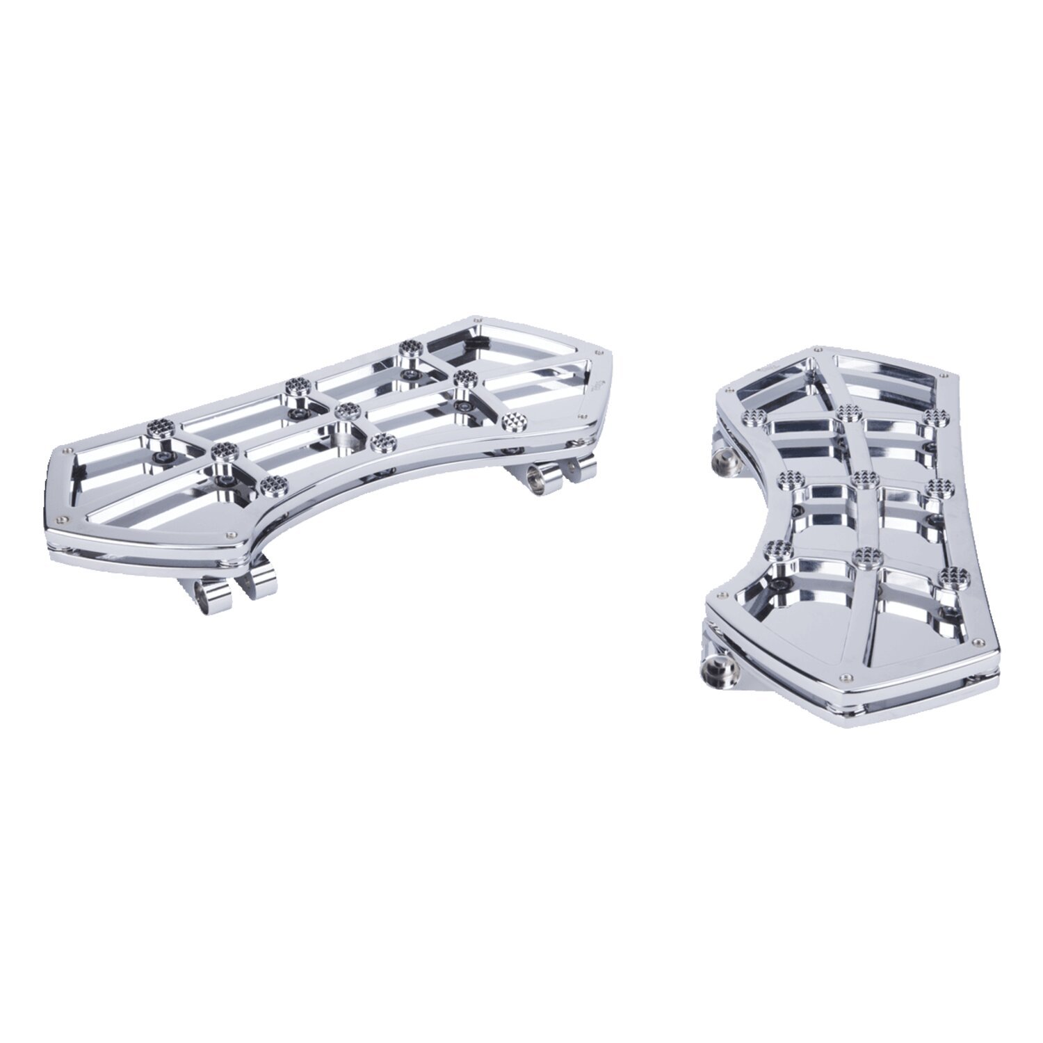 Vity's Design, Diamond rider floorboards, Silver, Chrome