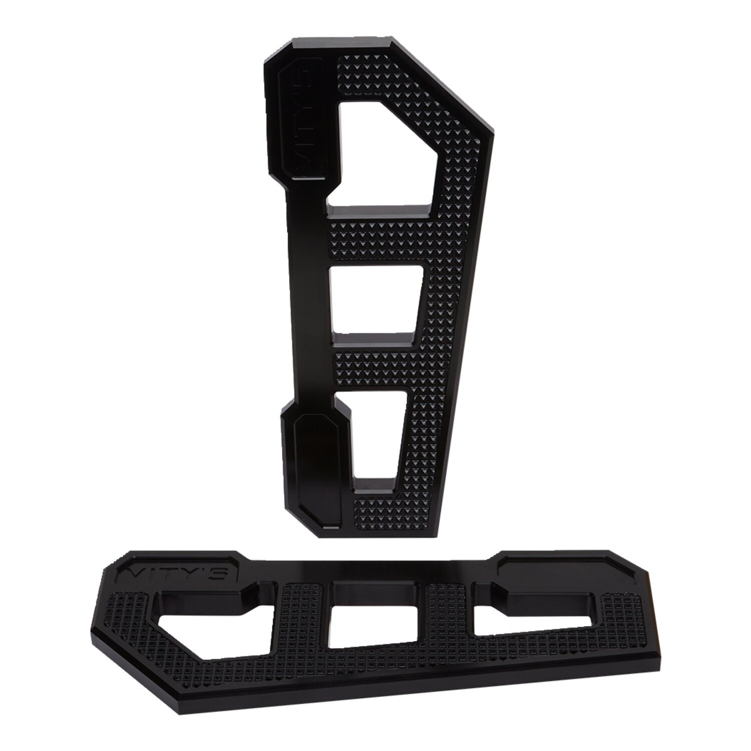 Vity's Design, Racing rider floorboards, Black, Gloss