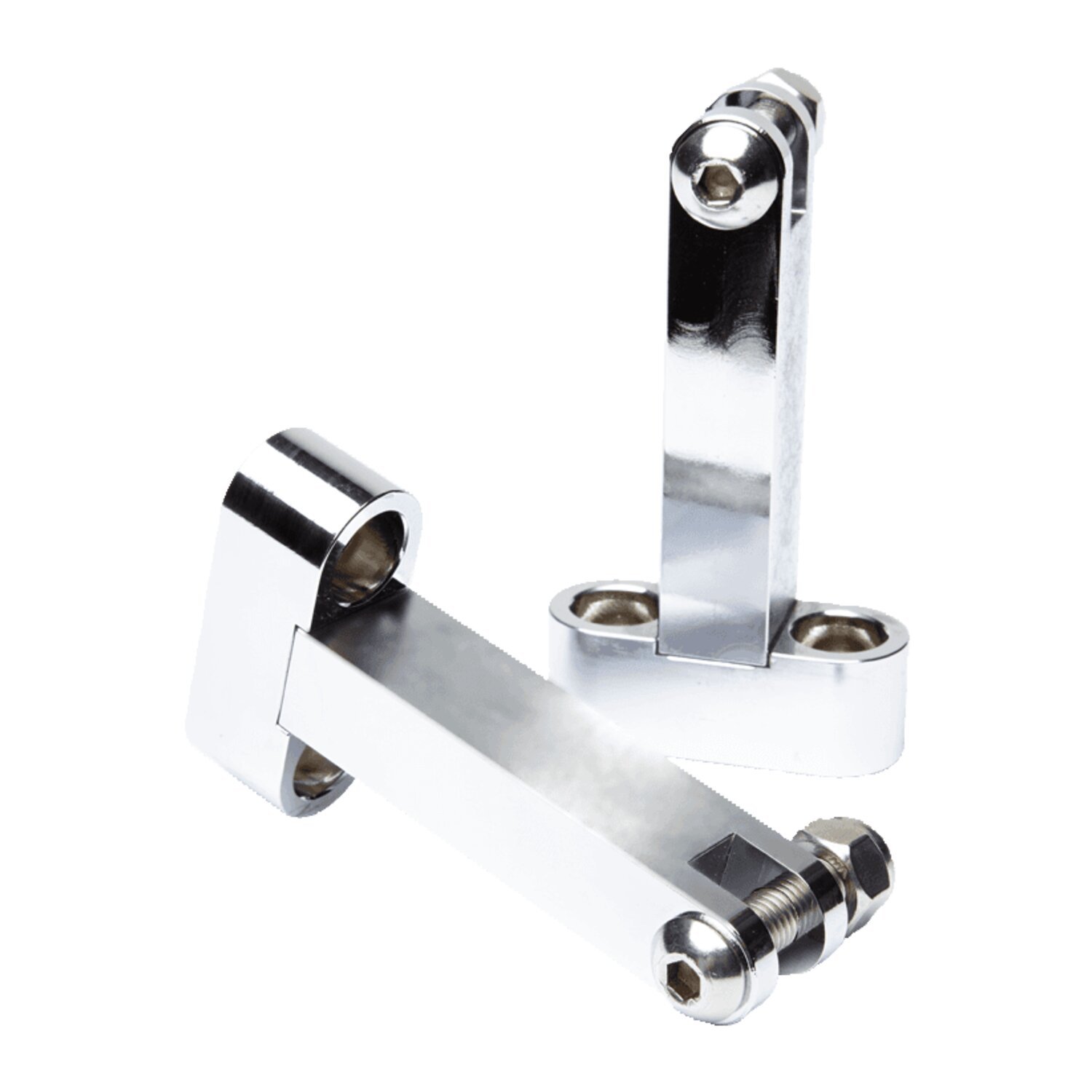 Vity's Design, passenger floorboard mount brackets, Chrome