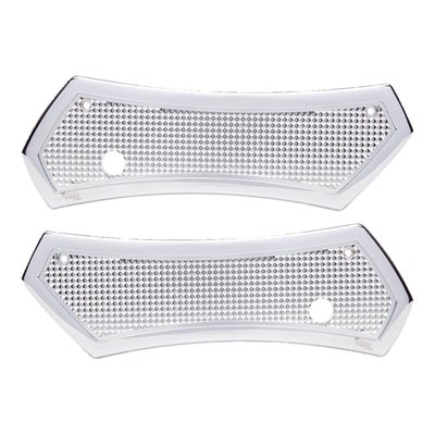 5-axis CNC machined from billet aluminum. Direct replacement for the stock items found on the polyester hard bags of Touring models. Vity's Design manufactures products for those not shy of some attention. Designed as a balanced mix between the refined grace of classic elegance and a radical retro head turner. Apart from the visual stimulance, their attention to detail is nothing less than extraordinary. For those on route to glamour and grace, these are the parts that'll help you cross over to previously unknown custom levels.