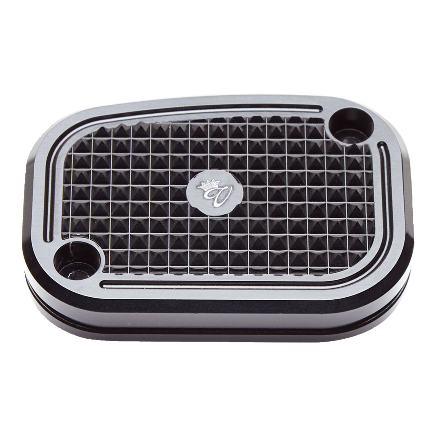 Vity's Design, Diamond handlebar master cylinder cover. Blck, Black, Black Anodized