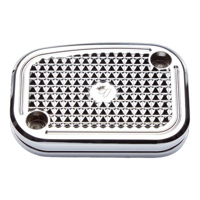 Brake side. Chrome plated finish. Direct replacement for the OEM style handlebar master cylinder reservoir in the Vity's 'Diamond' design. CNC machined from billet aluminum. Vity's Design manufactures products for those not shy of some attention. Designed as a balanced mix between the refined grace of classic elegance and a radical retro head turner. Apart from the visual stimulance, their attention to detail is nothing less than extraordinary. For those on route to glamour and grace, these are the parts that'll help you cross over to previously unknown custom levels.