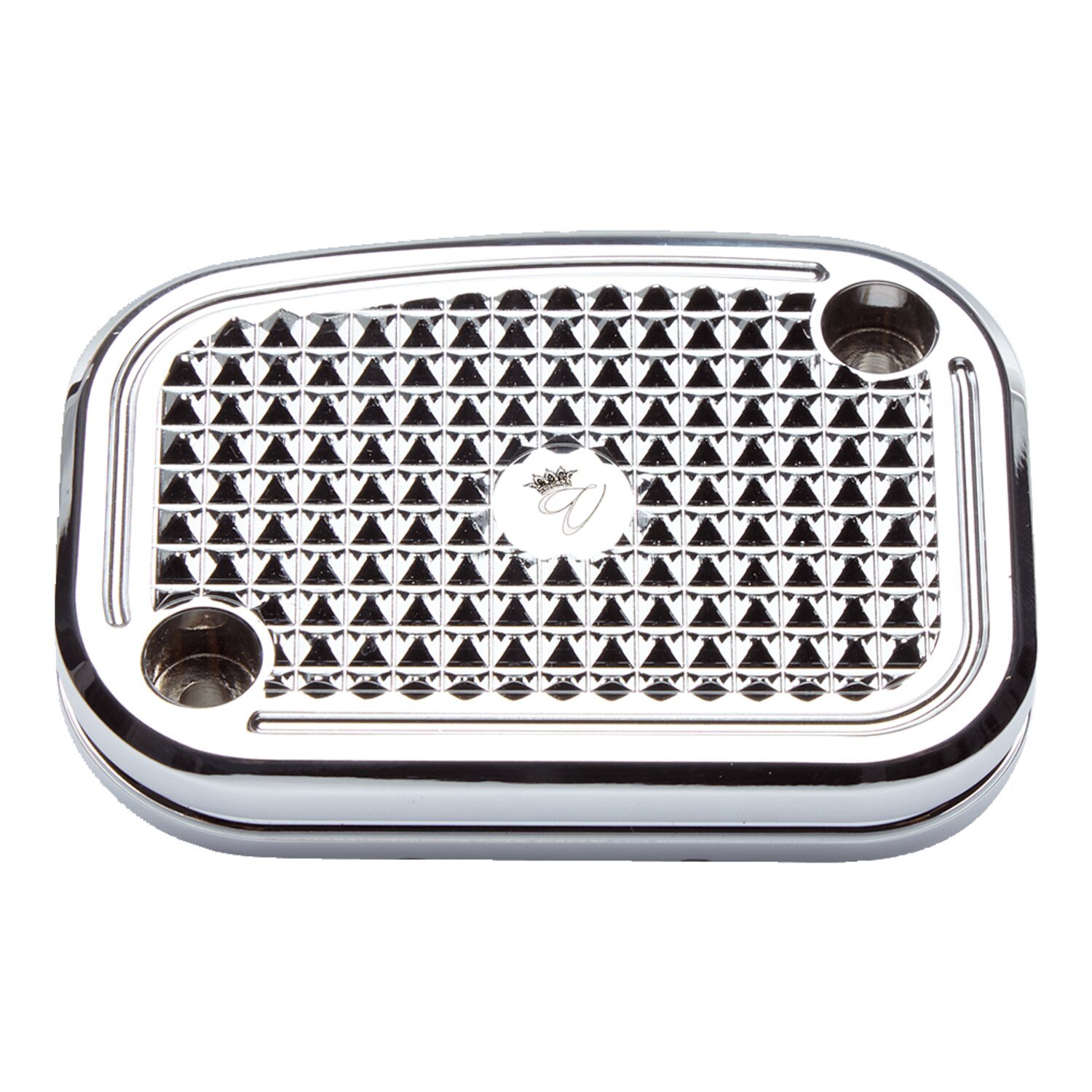 Vity's Design, Diamond handlebar master cylinder cover. Chr, Chrome