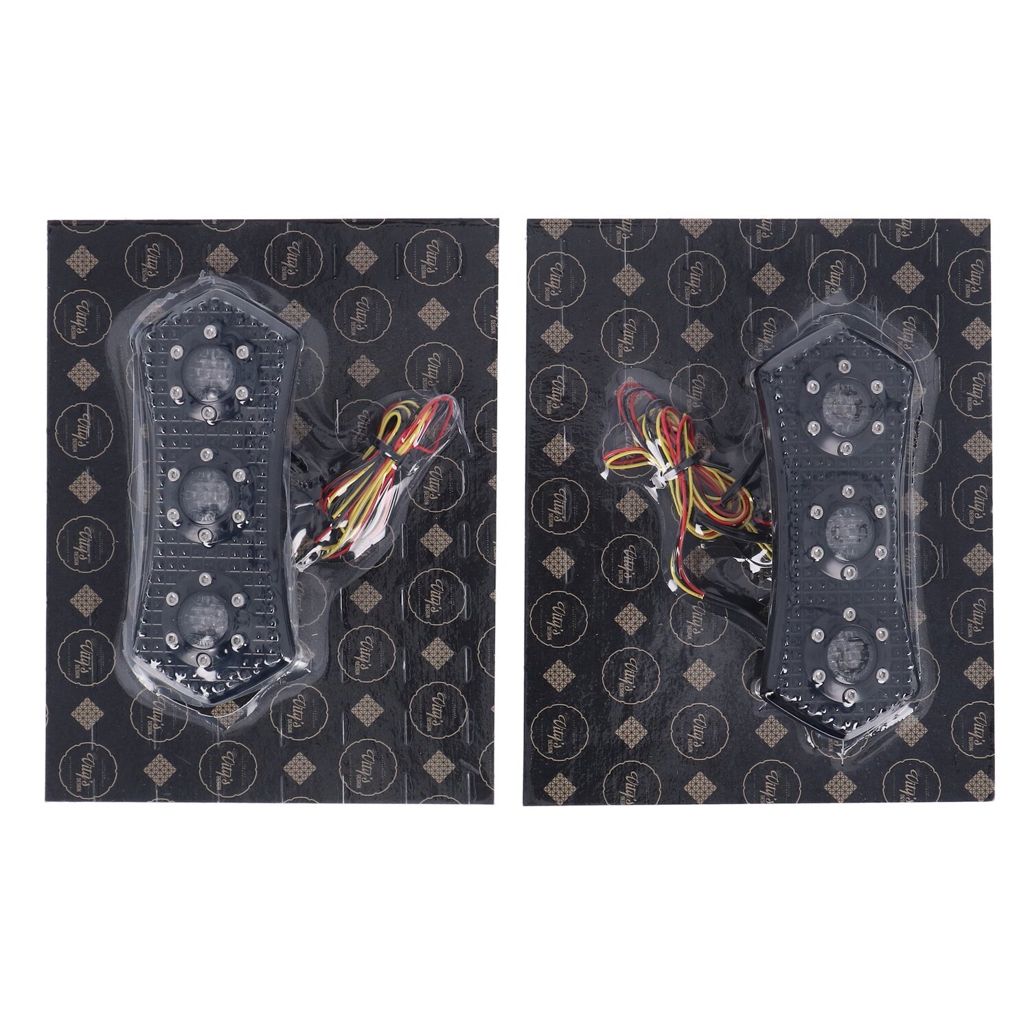 Vity's Design, Diamond LED 3-1 taillight set, Black, Gloss