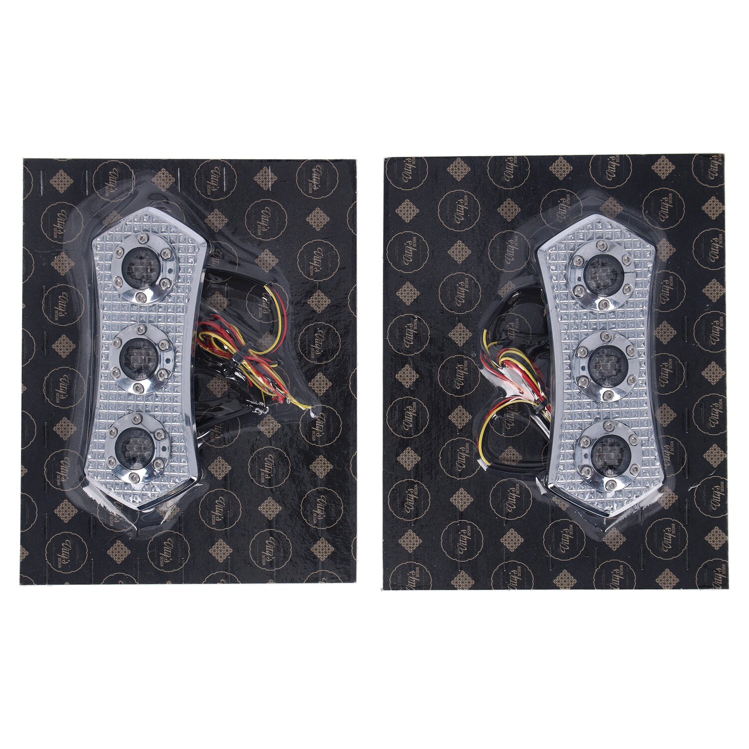 Vity's Design, Diamond LED 3-1 taillight set, Red, Chrome