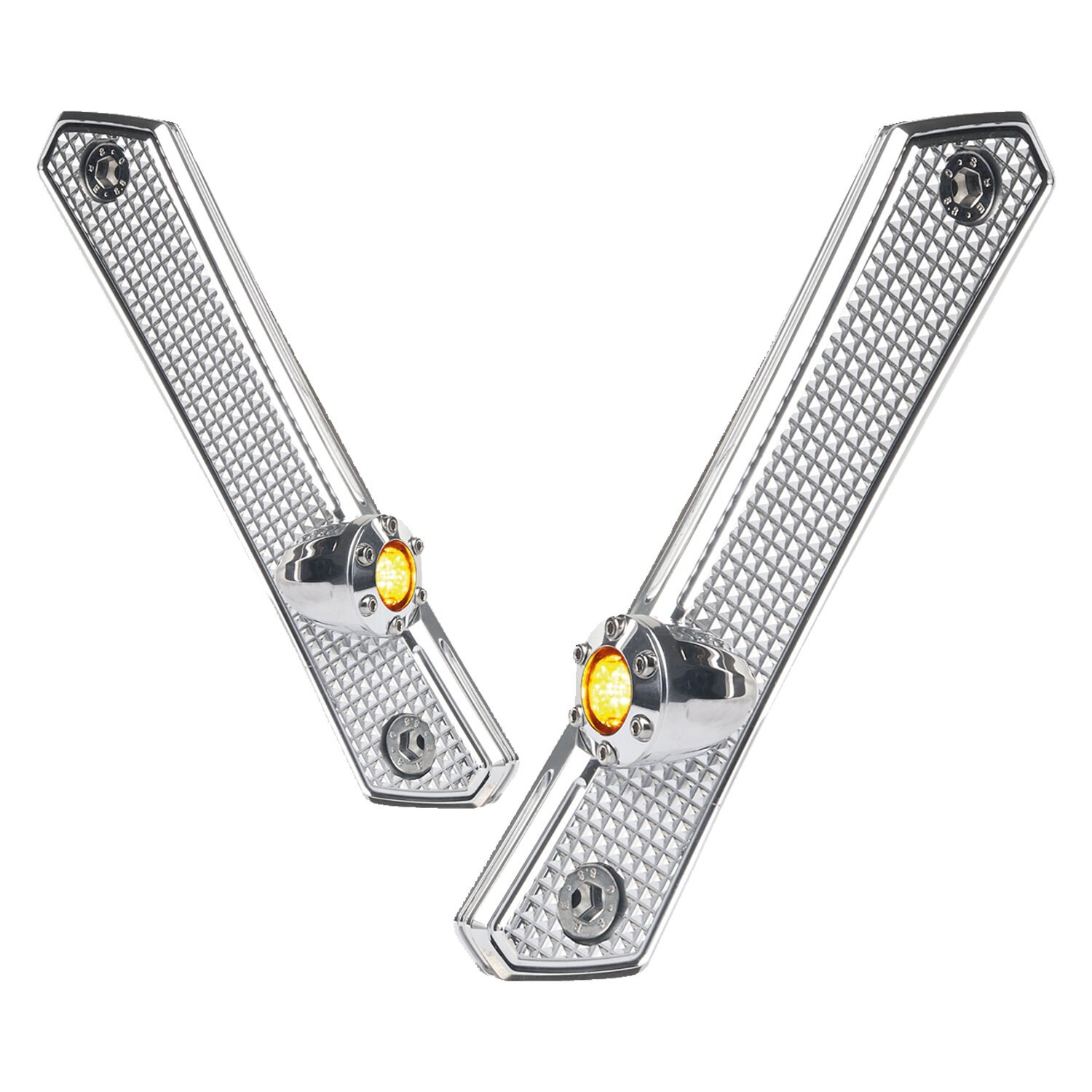 Vity's Design, Diamond front turn signals, chrome. ECE appr