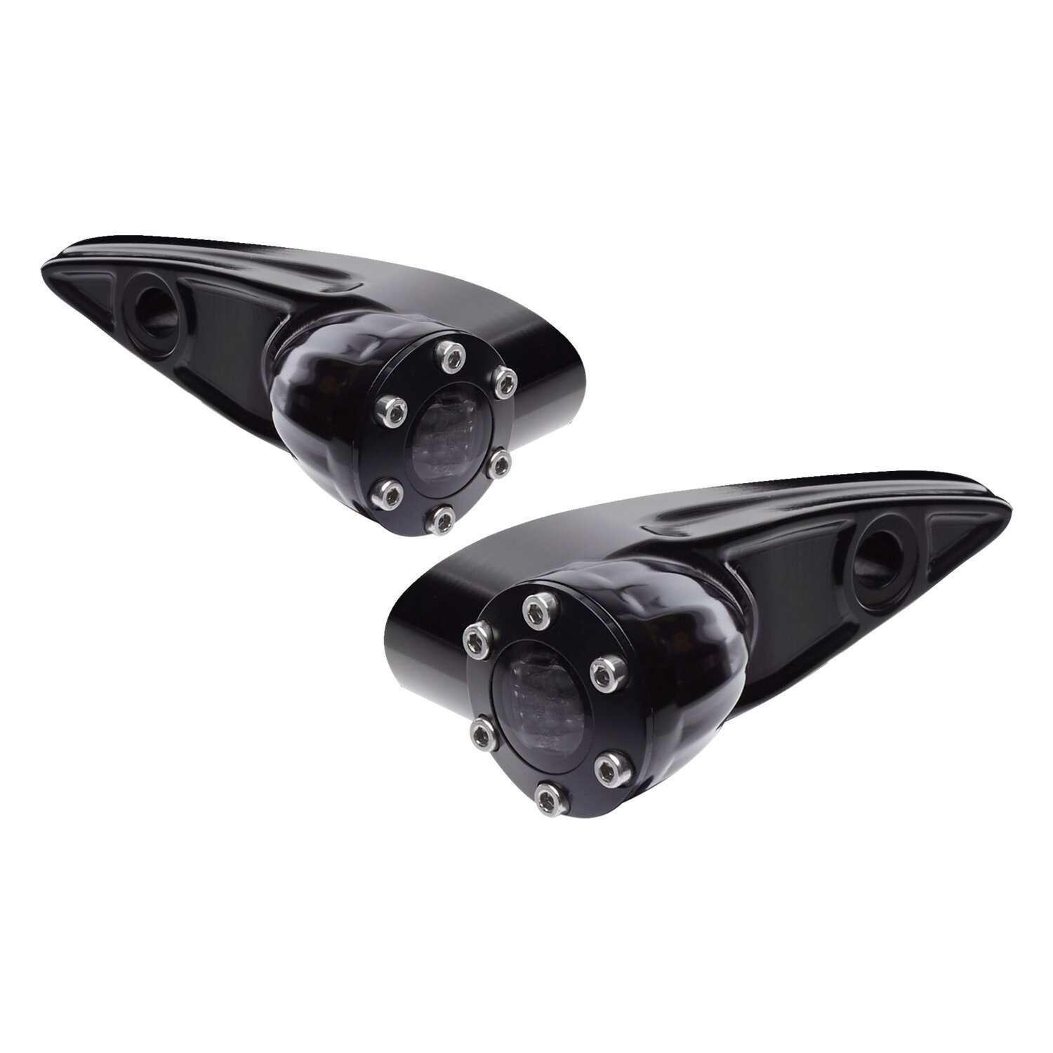 Vity's Design, Diamond front turn signals, black. ECE appr, storm grey black tracker, Gloss
