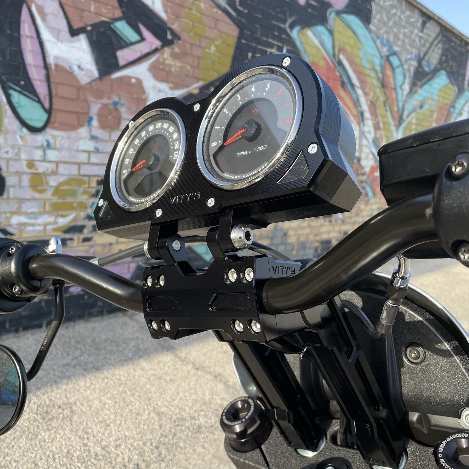 Vity's Design, 10" adjustable risers. Black, Anodized