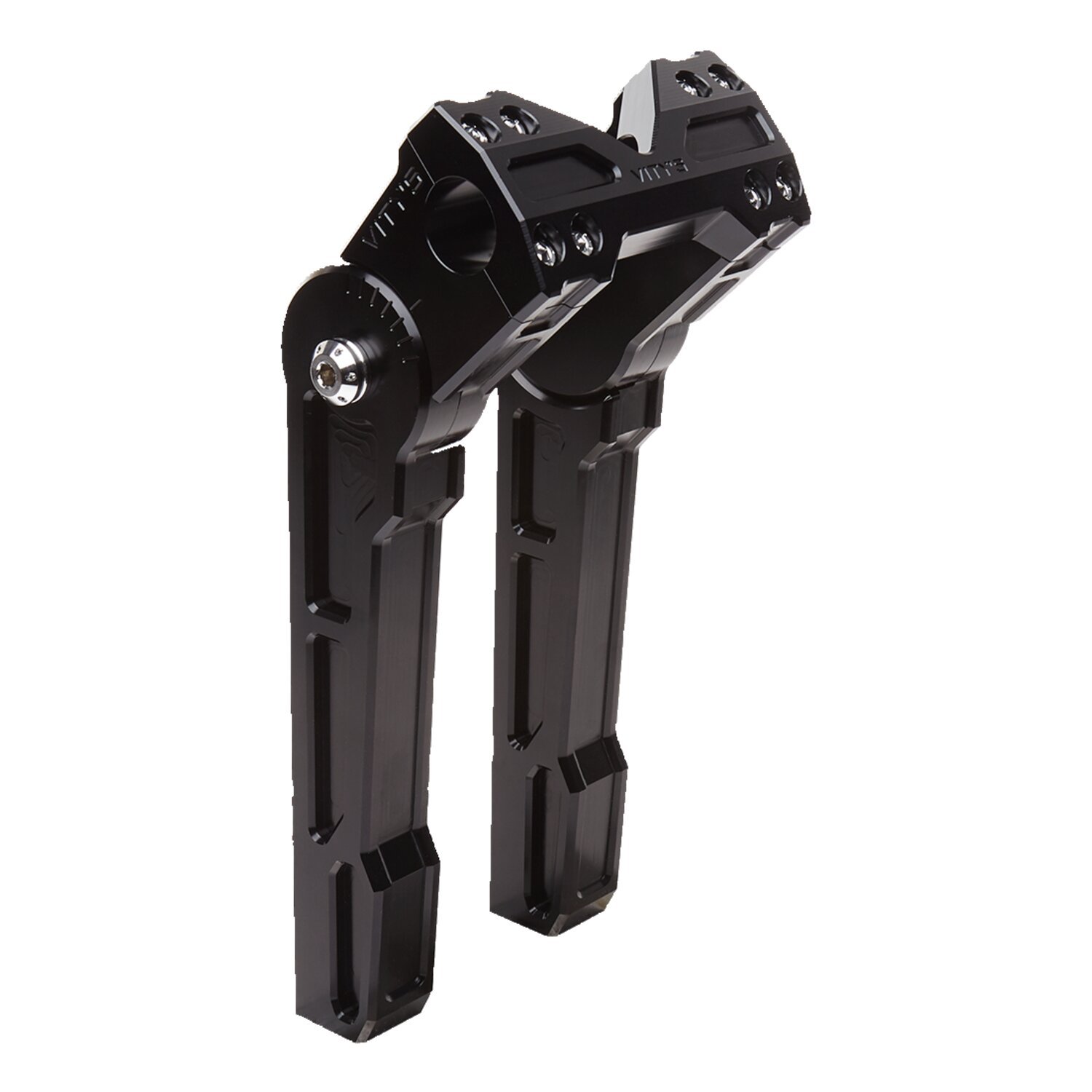 Vity's Design, 10" adjustable risers. Black, Anodized