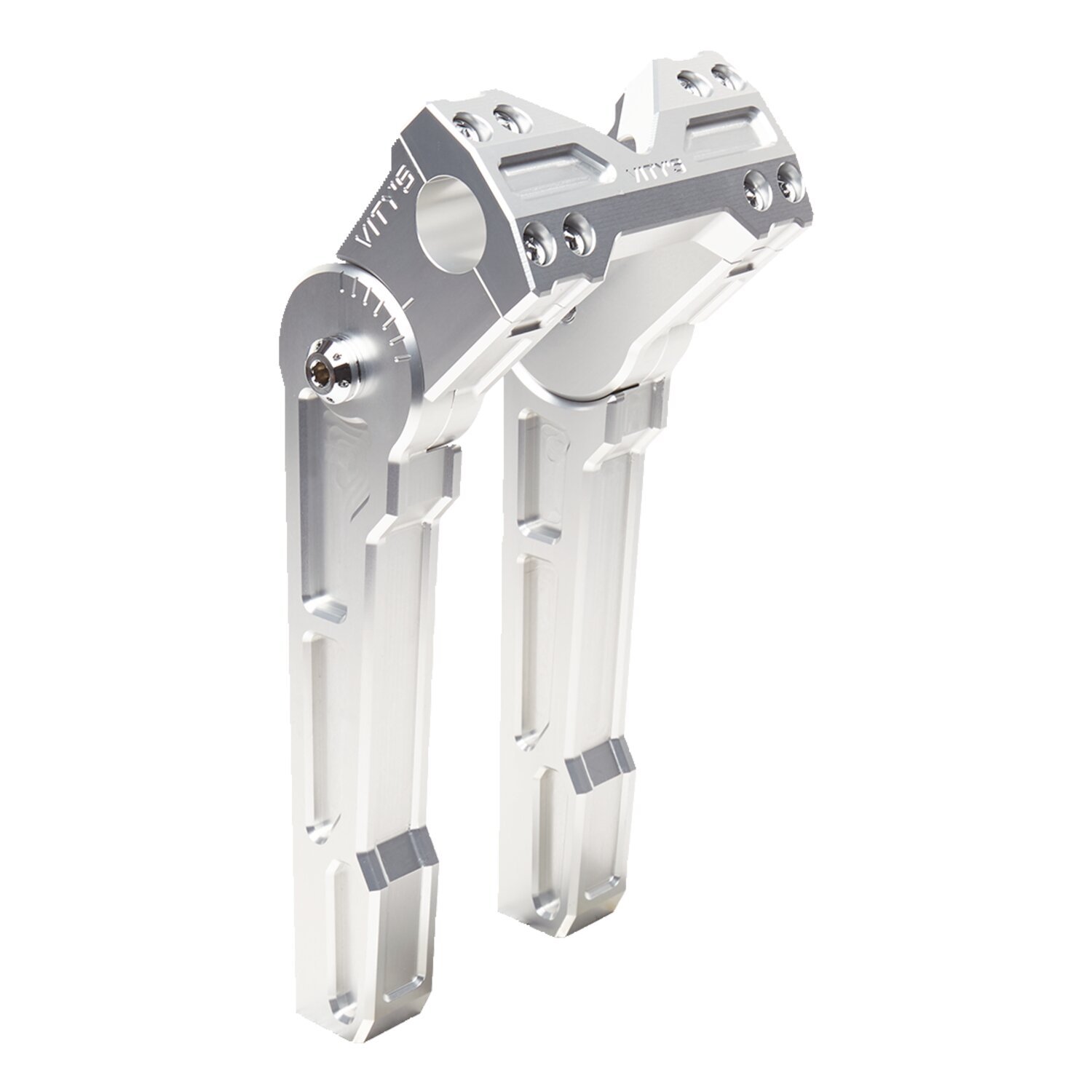 Vity's Design, 10" adjustable risers, Silver, Anodized