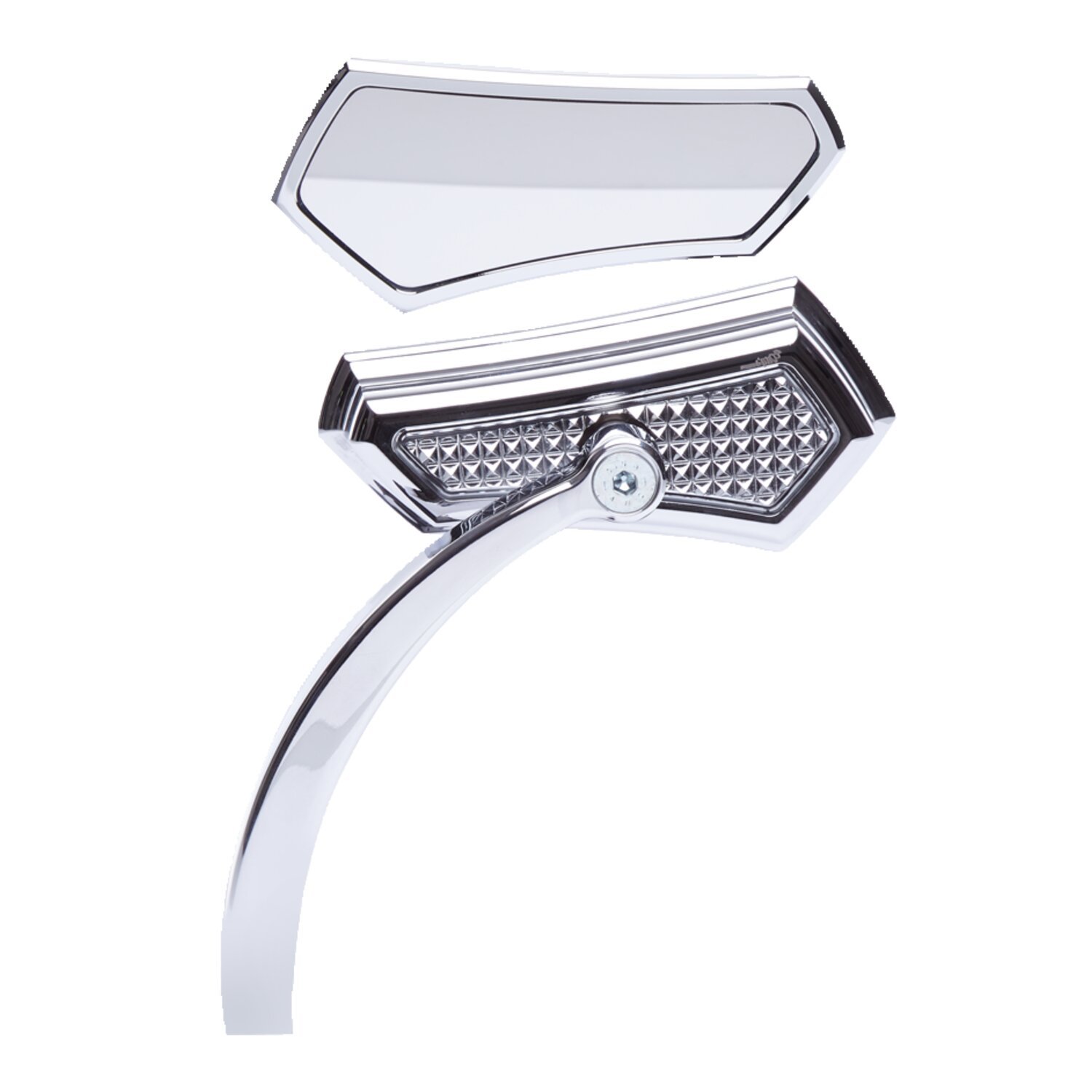 Vity's Design, Diamond mirror. Left side, Silver, Chrome
