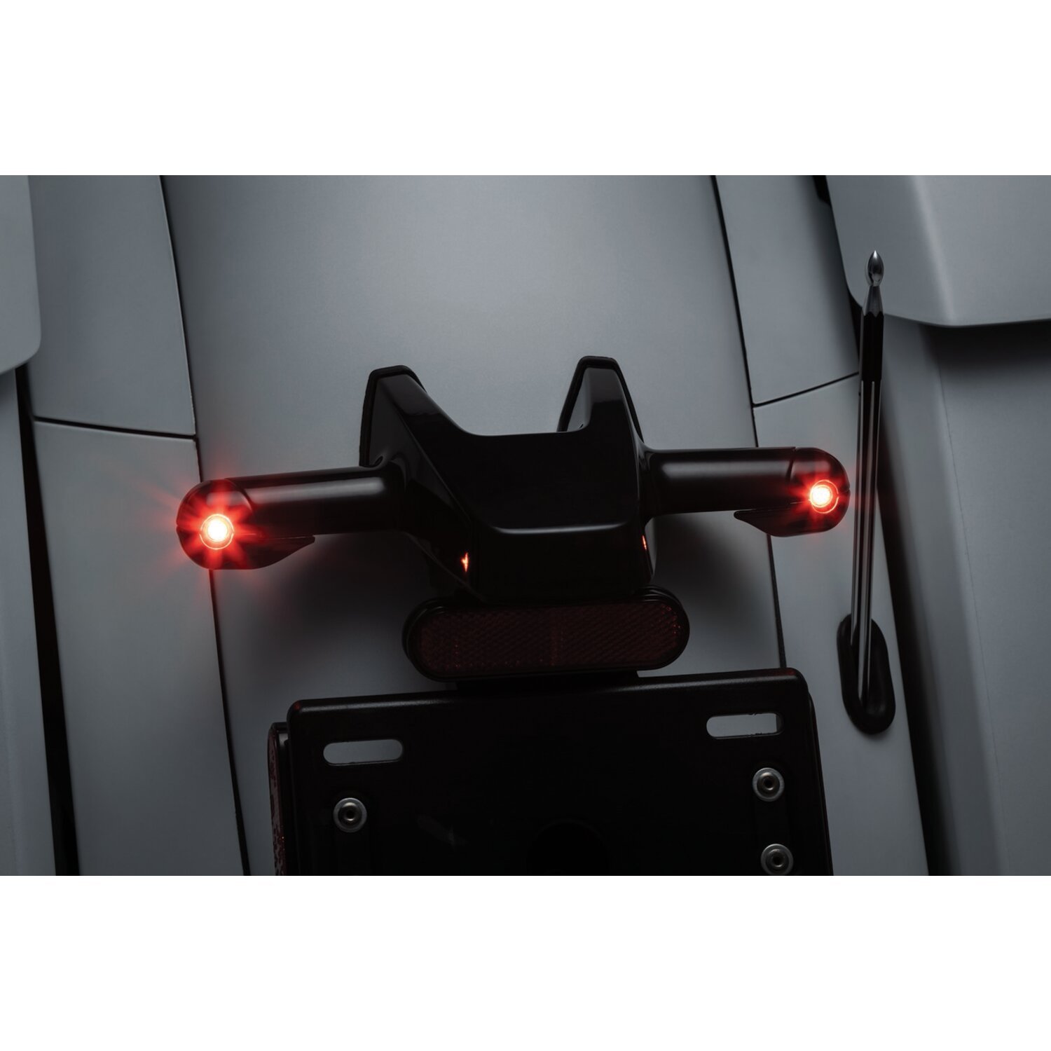 Kuryakyn, Rear atto turn signal adapters, Black, Gloss