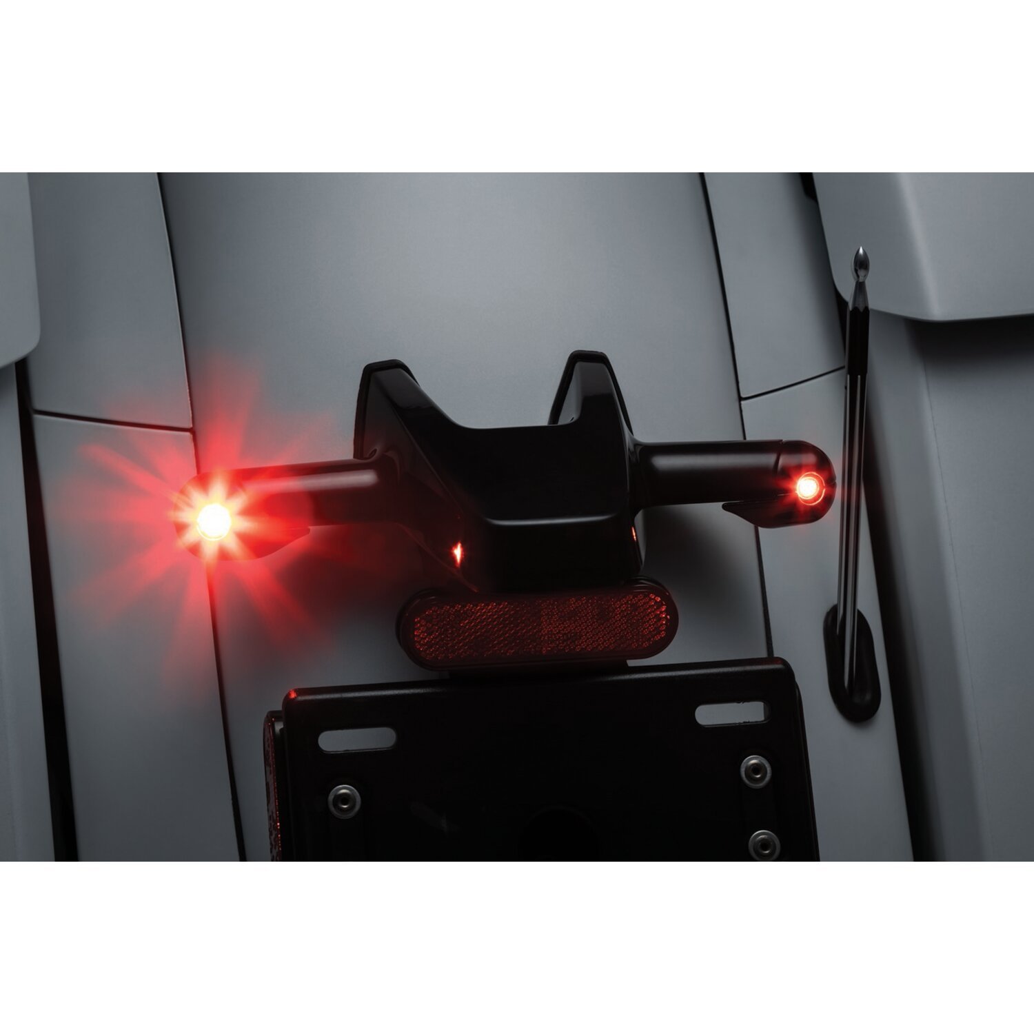 Kuryakyn, Rear atto turn signal adapters, Black, Gloss