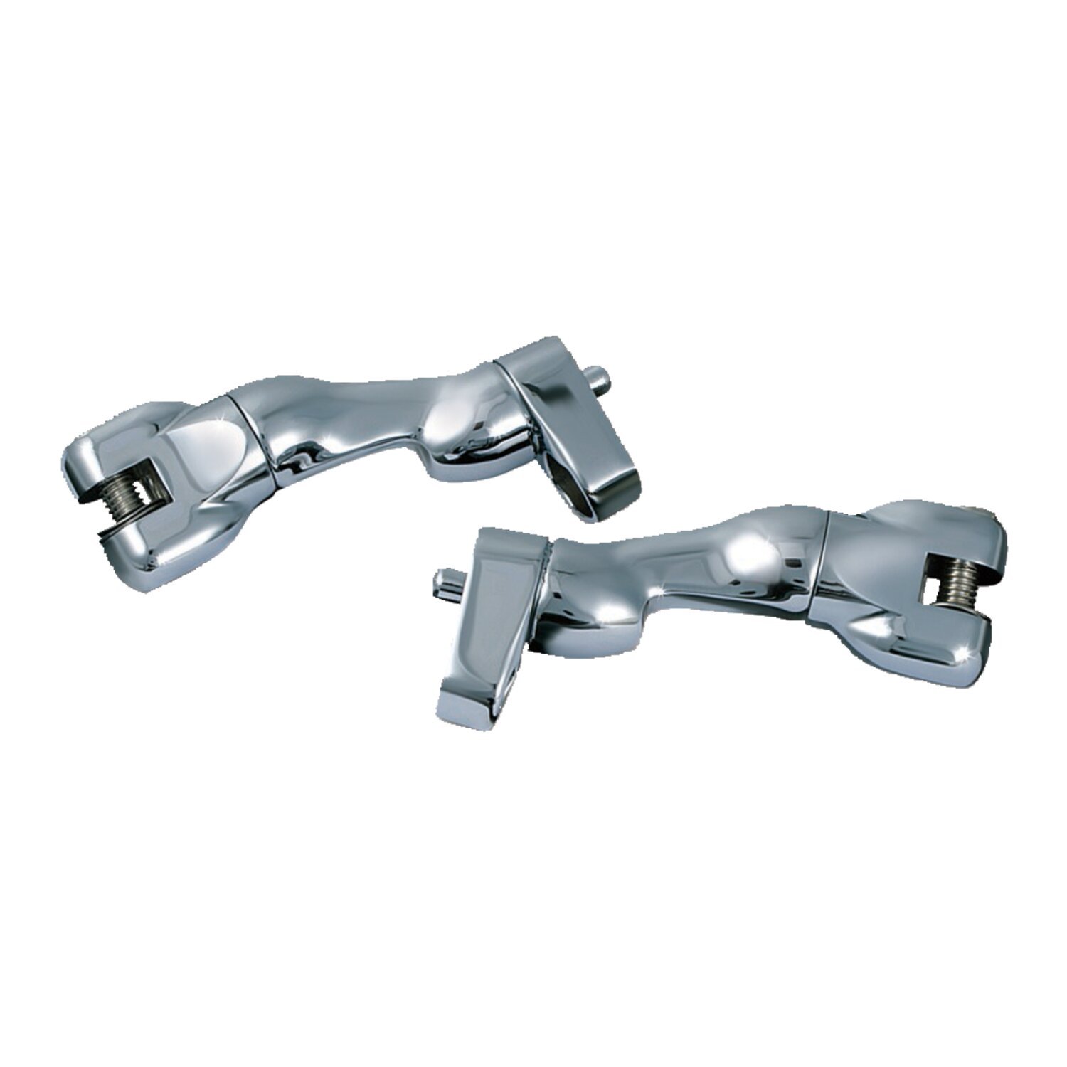 Kuryakyn, Adjustable passenger peg mounts, Silver, Chrome