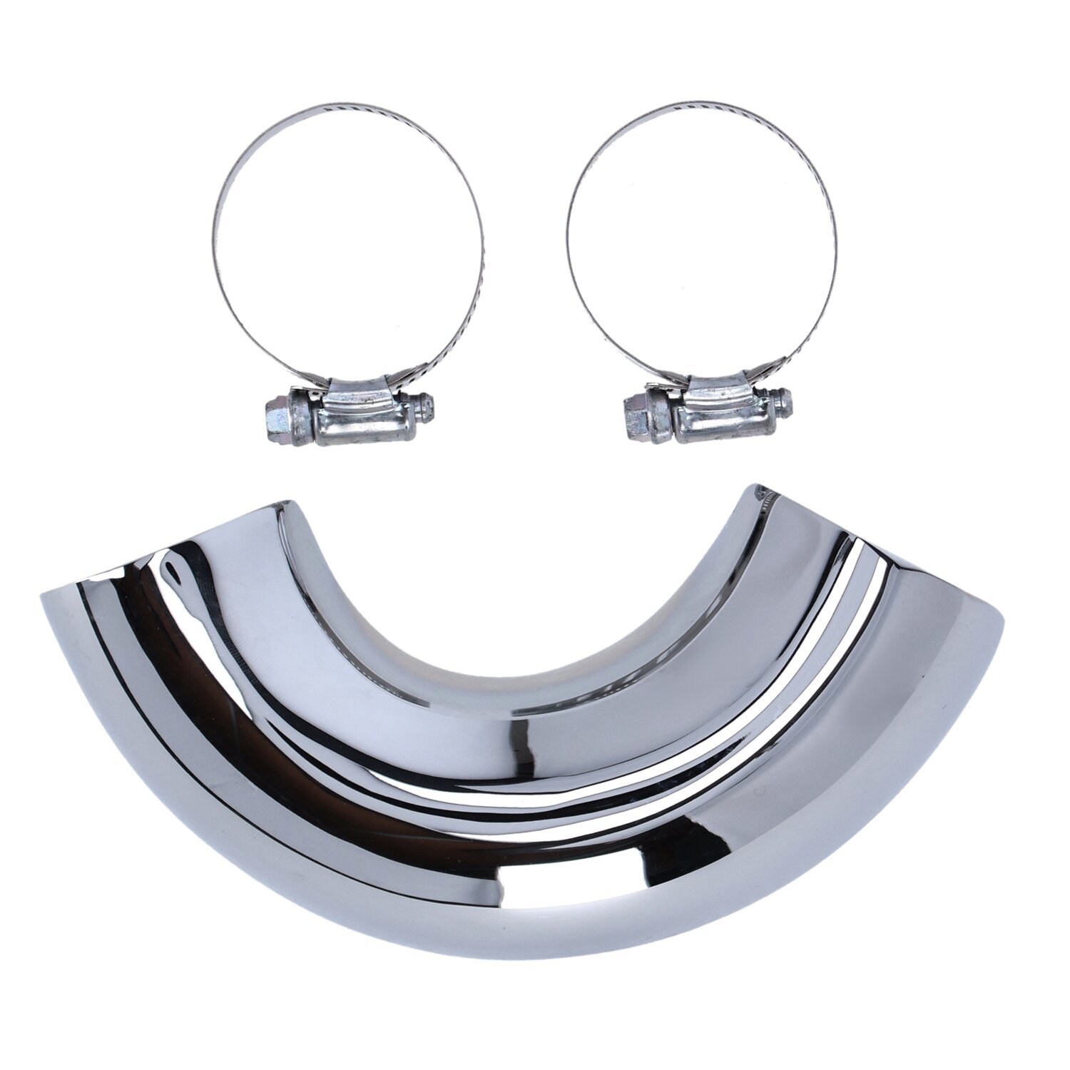 Paughco, Heatshield right rear snail, side cyl, Chrome