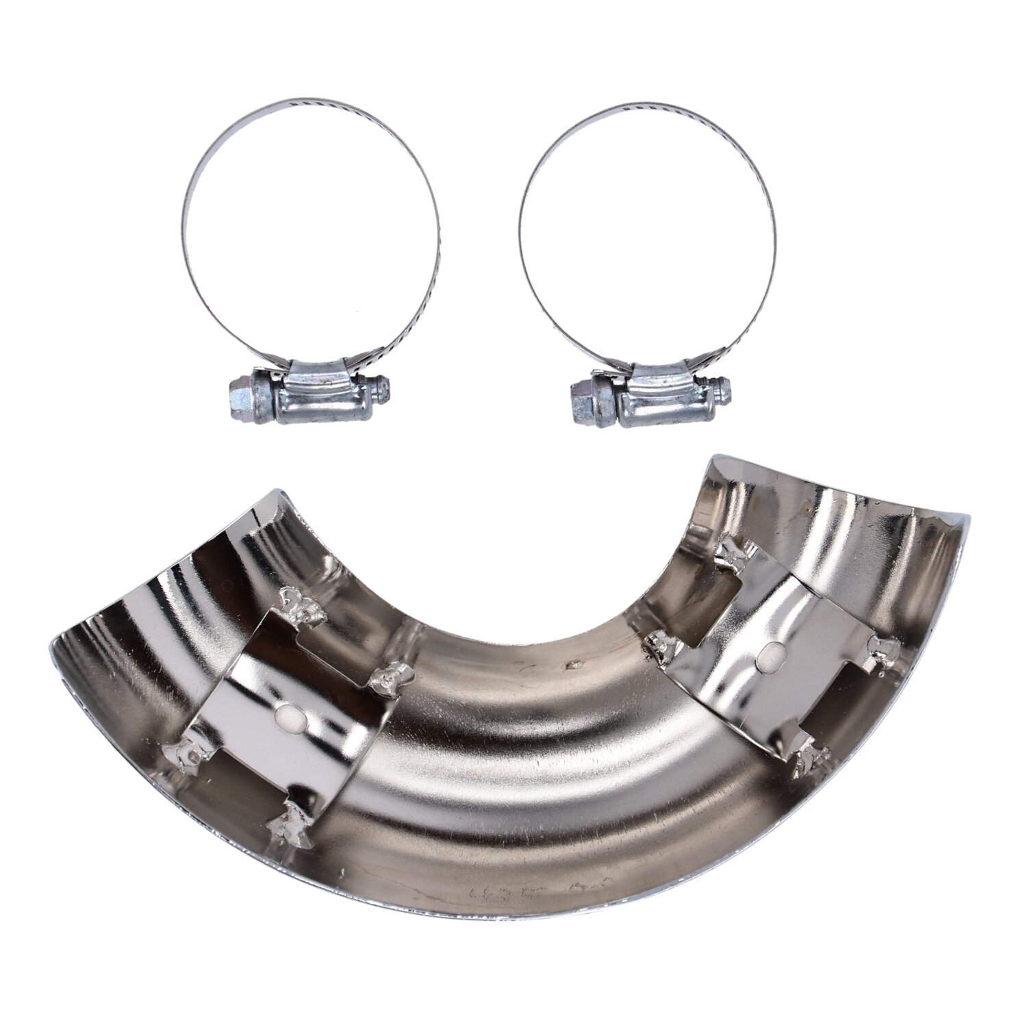 Paughco, Heatshield right rear snail, side cyl, Chrome