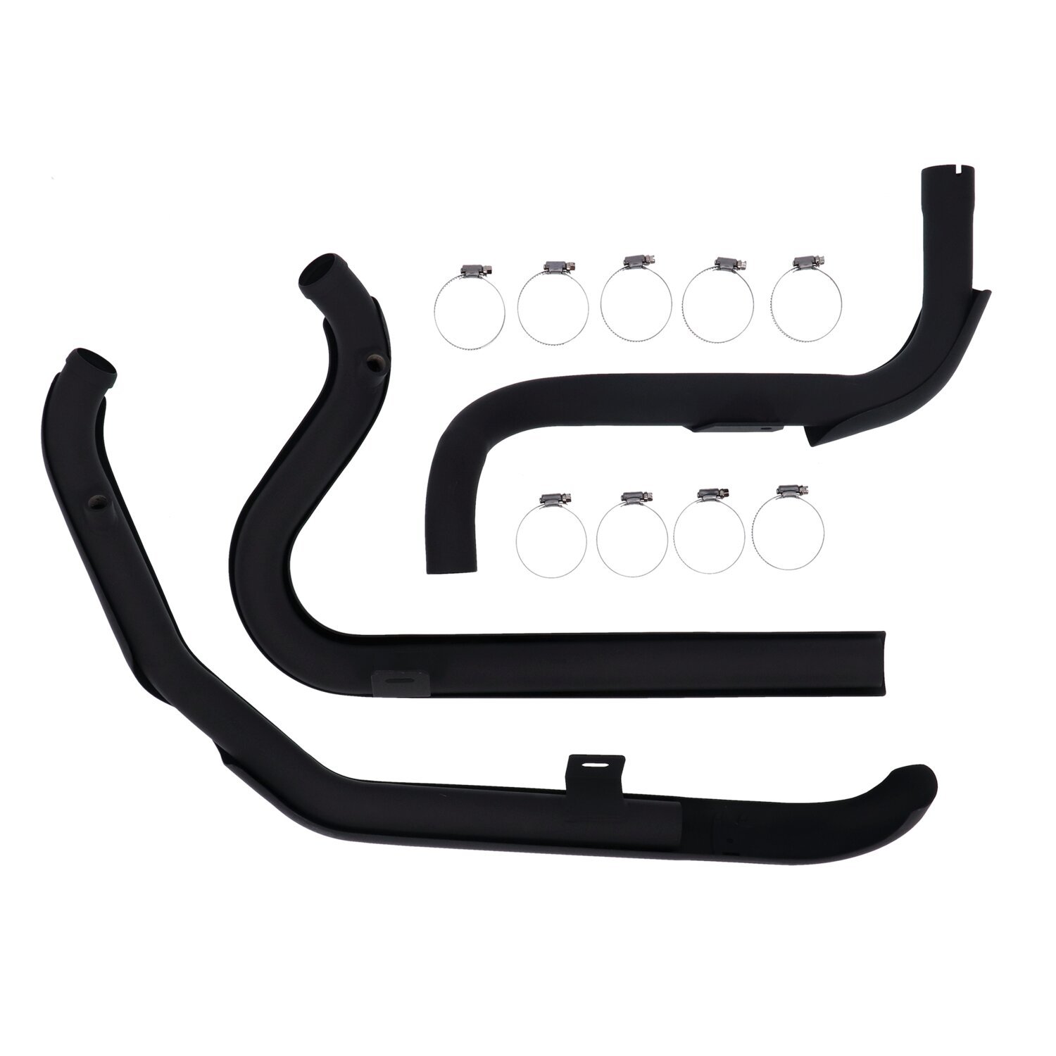 Paughco, Independent dual head pipes, Black, Satin