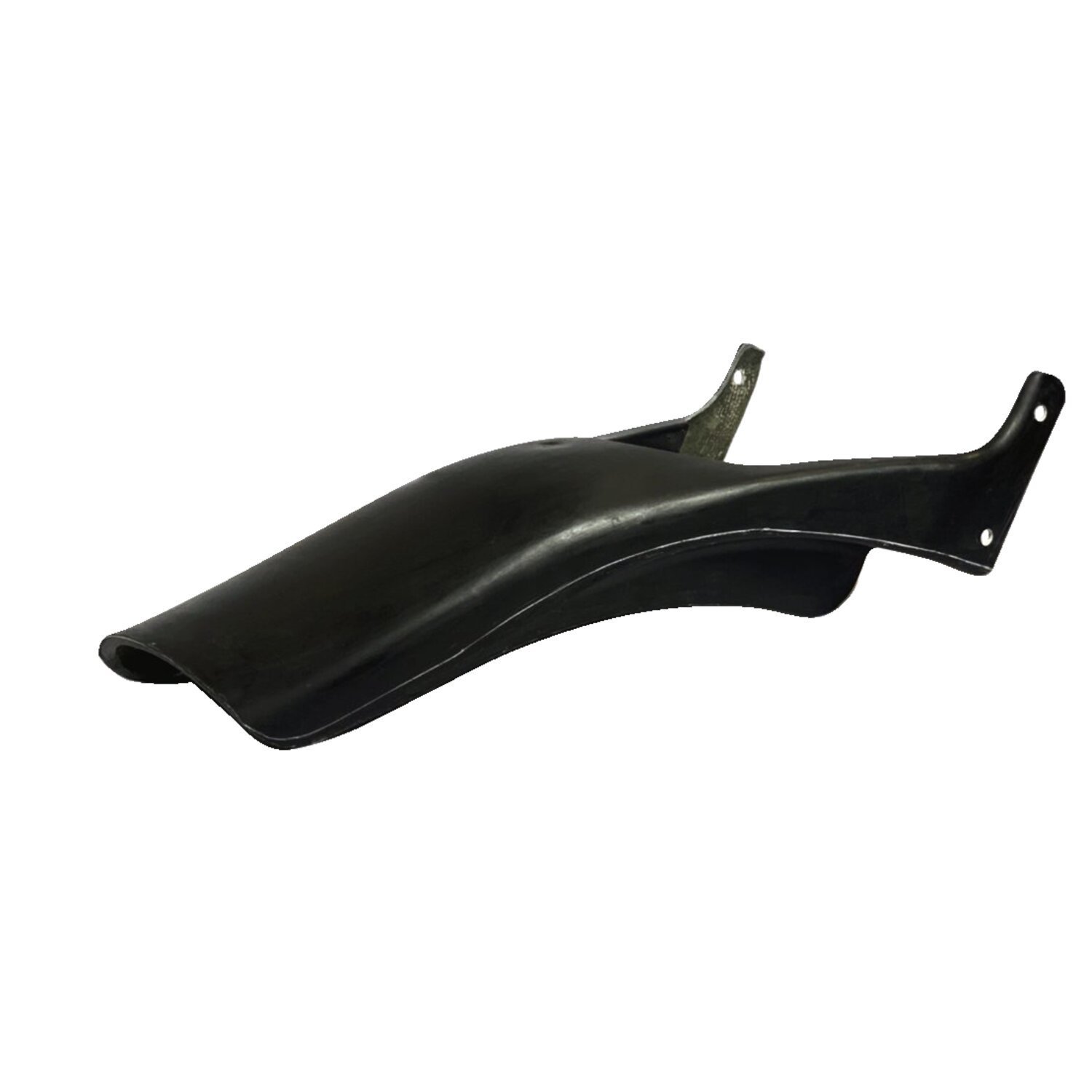 Rough Crafts, long Ducktail rear fender kit, Black, Raw