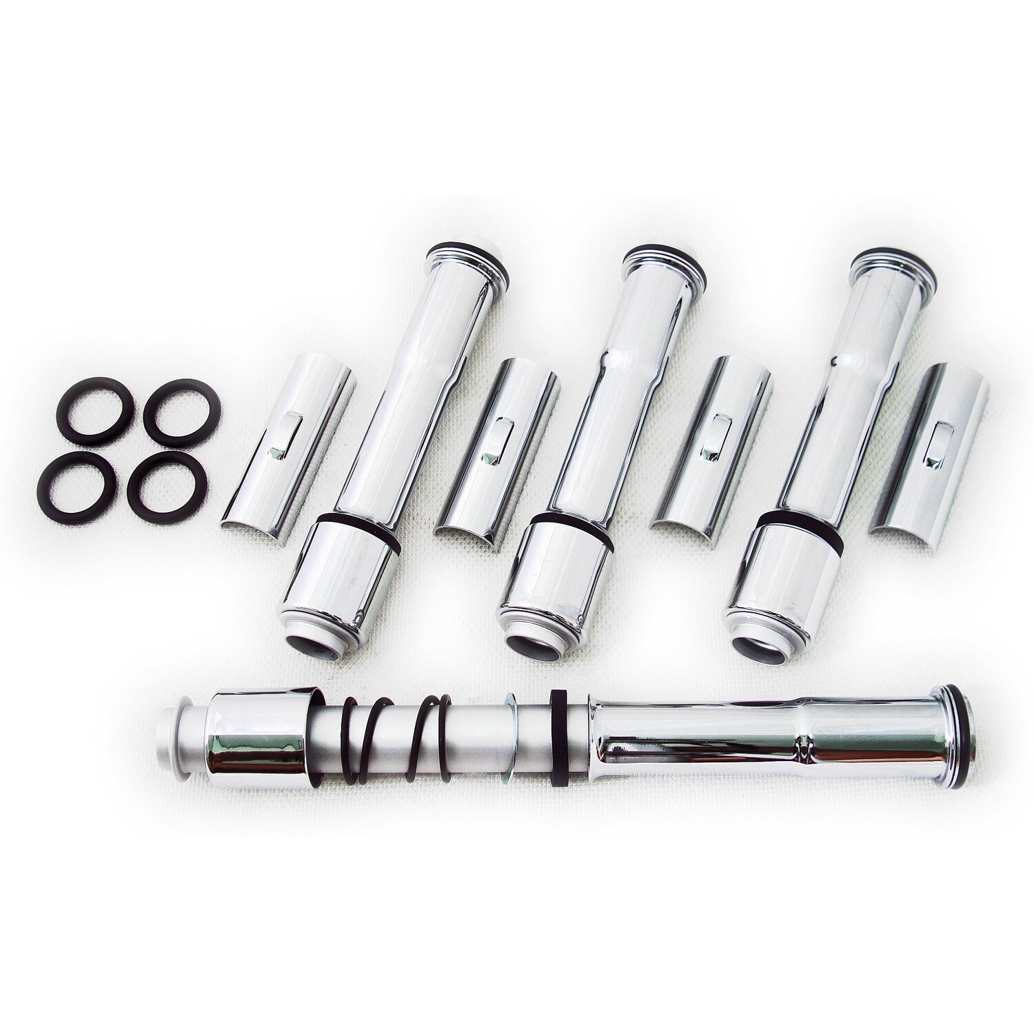 Complete 04-up XL multiple-parts pushrod cover kit, Chrome