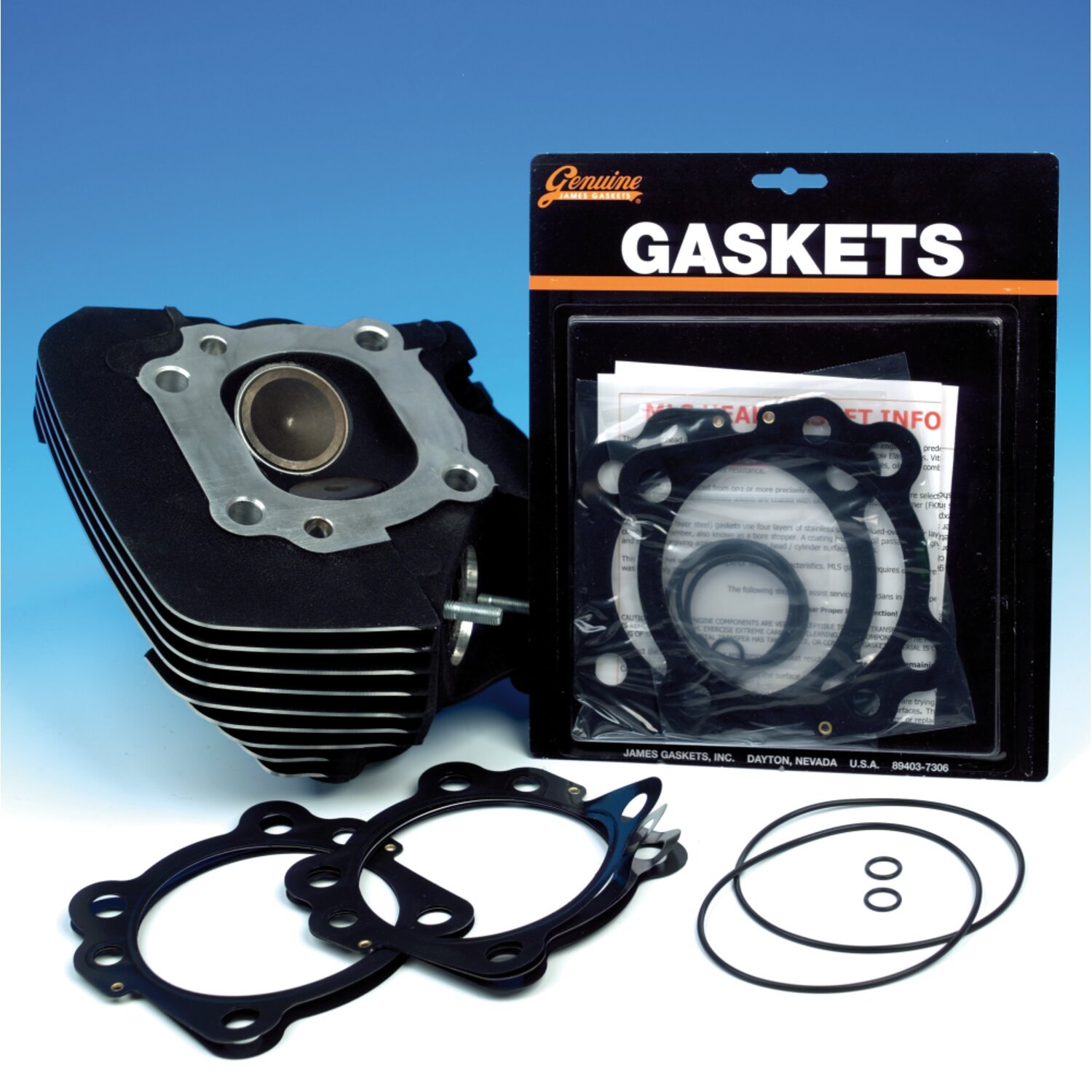 James, cylinder head & base gasket kit. 3-7/8" bore MLS